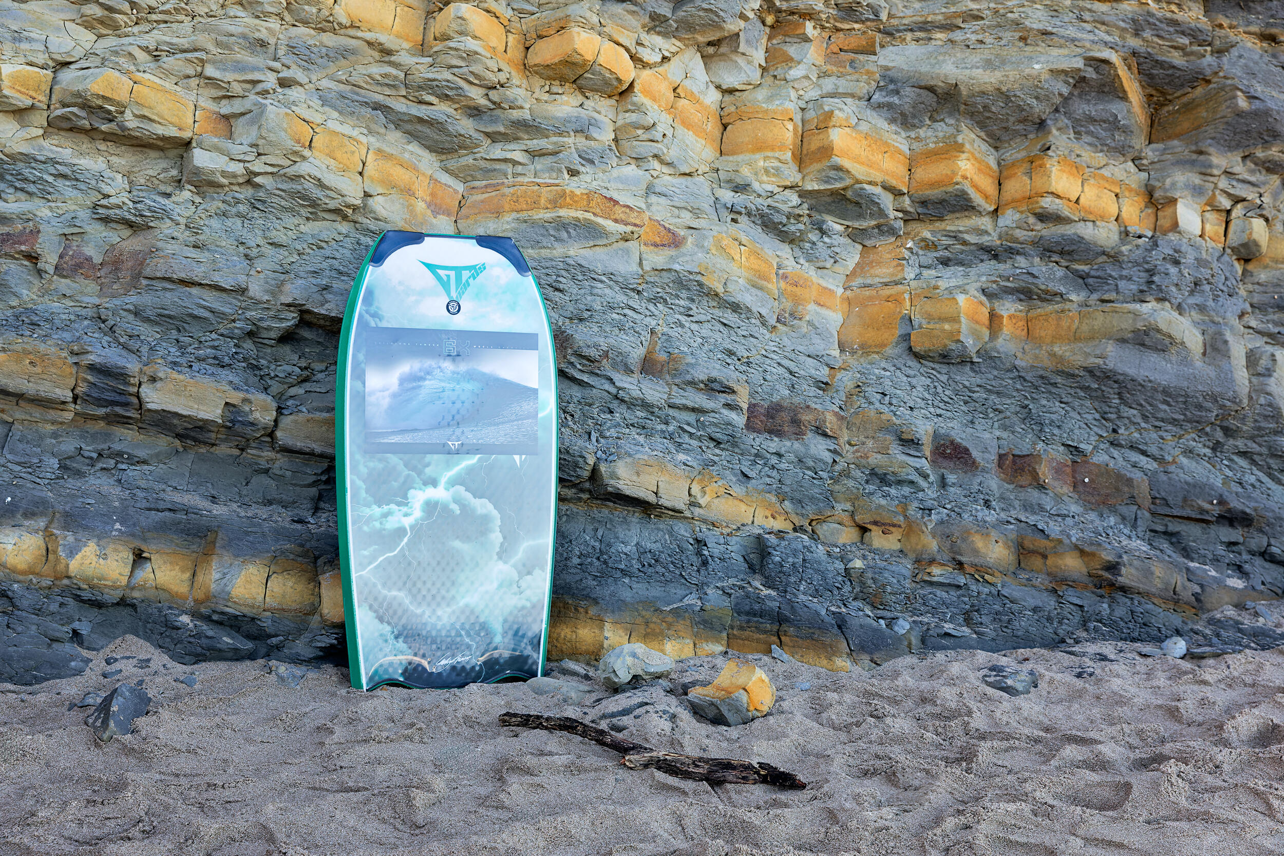 Tabla de bodyboard GT, Mega-T Elementos Terra, Verde/Gráfico 42" 3/3