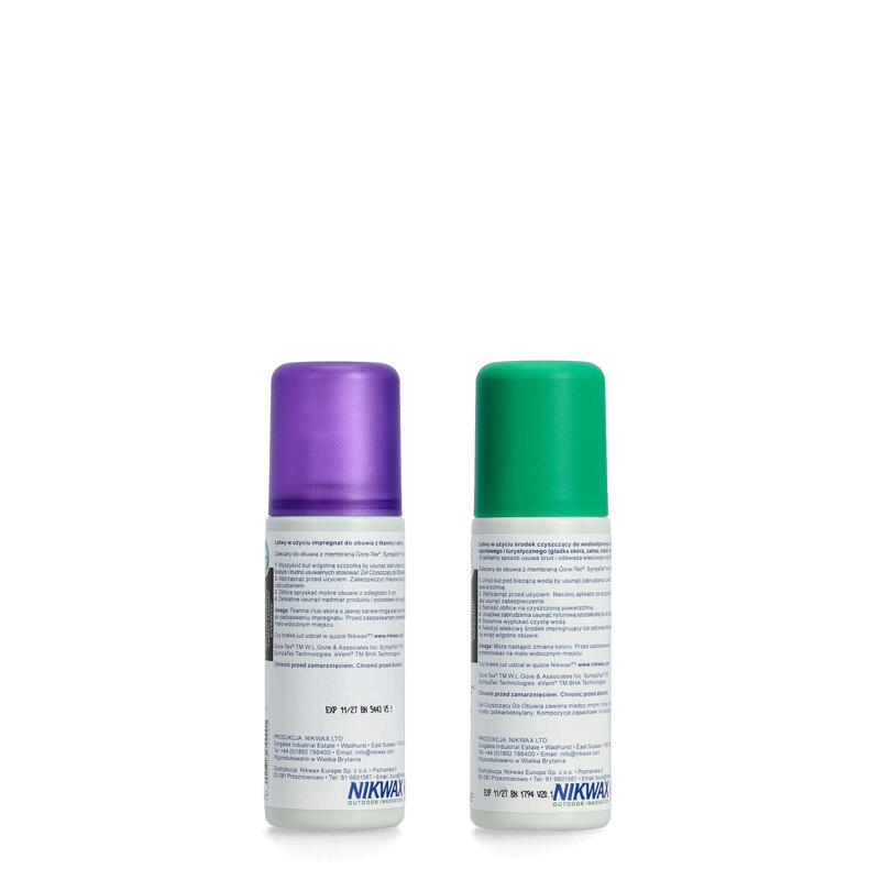 Zestaw do czyszczenia i impregnacji obuwia z tkanin i skóry Nikwax 2 x 125 ml