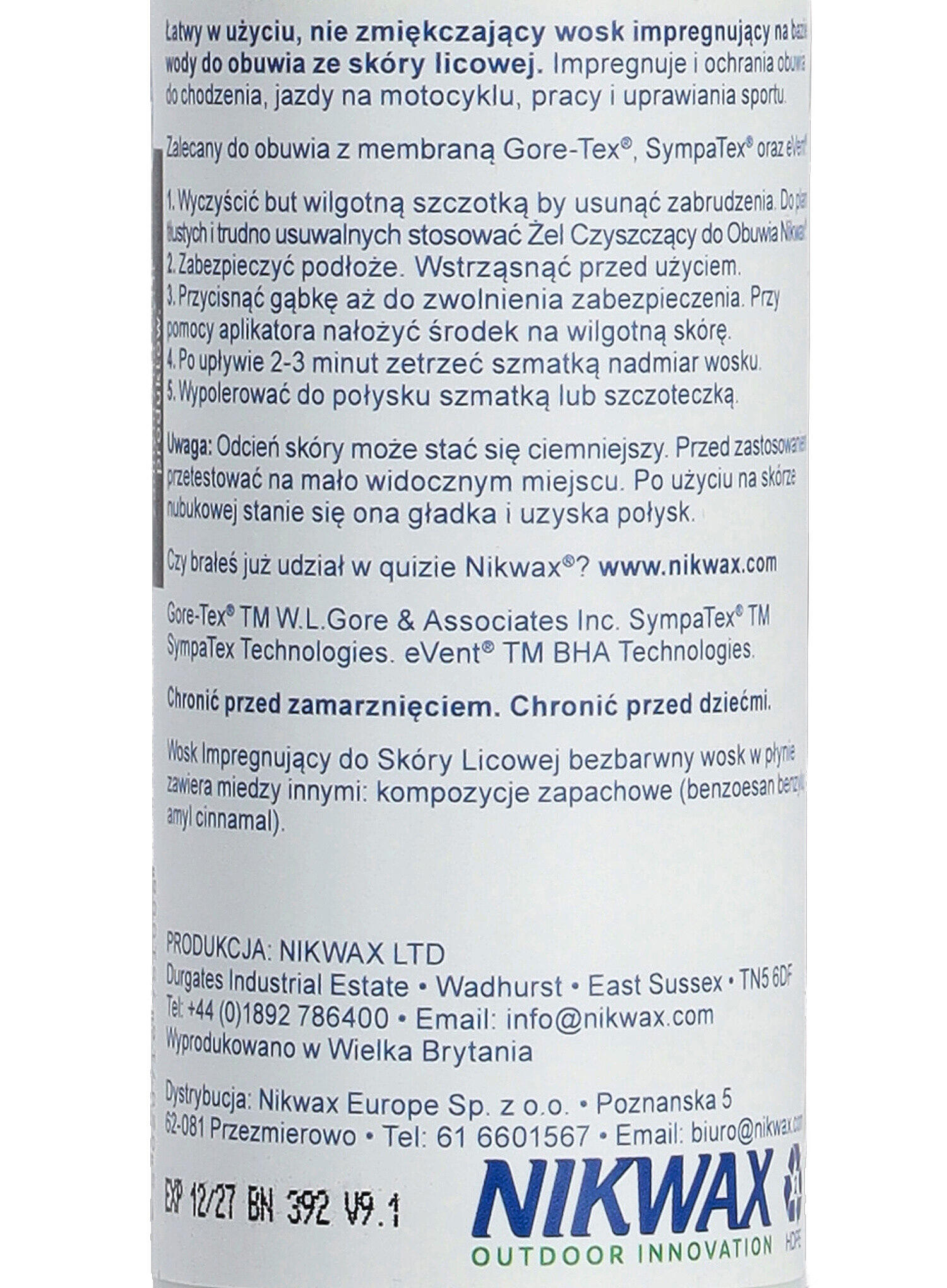Crème imperméabilisante pour chaussures en cuir WATERPROOFING WAX FOR LEATHER 4/4