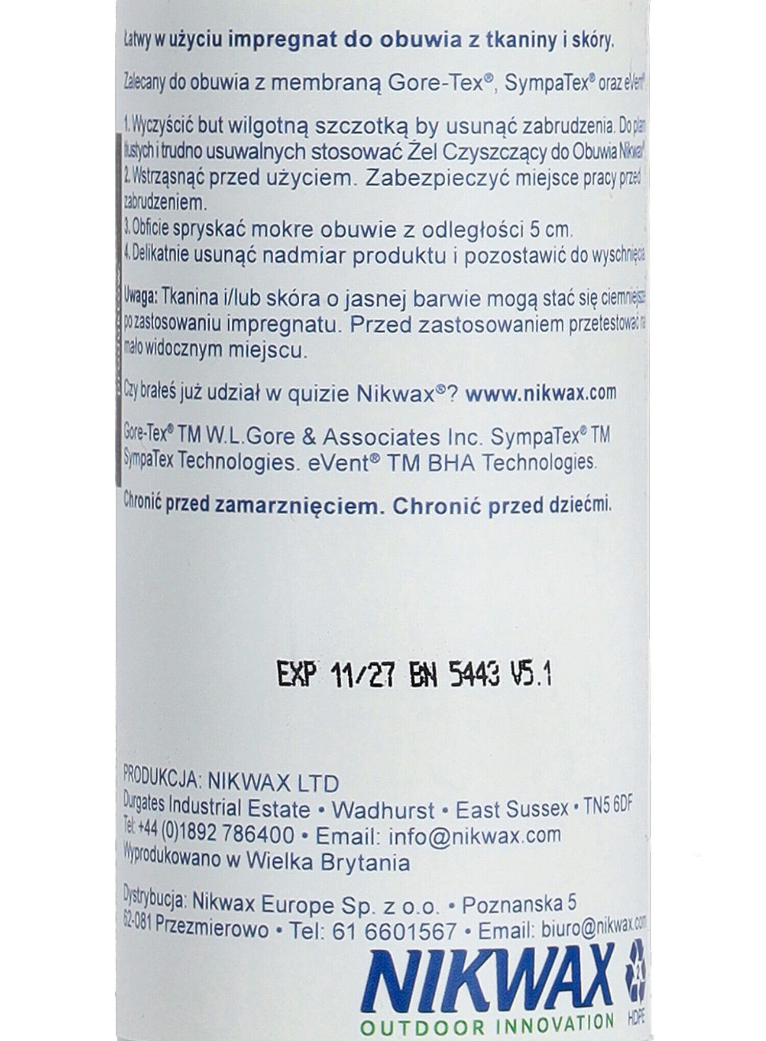 Imperméabilisant pour chaussures FABRIC & LEATHER PROOF en spray 4/4