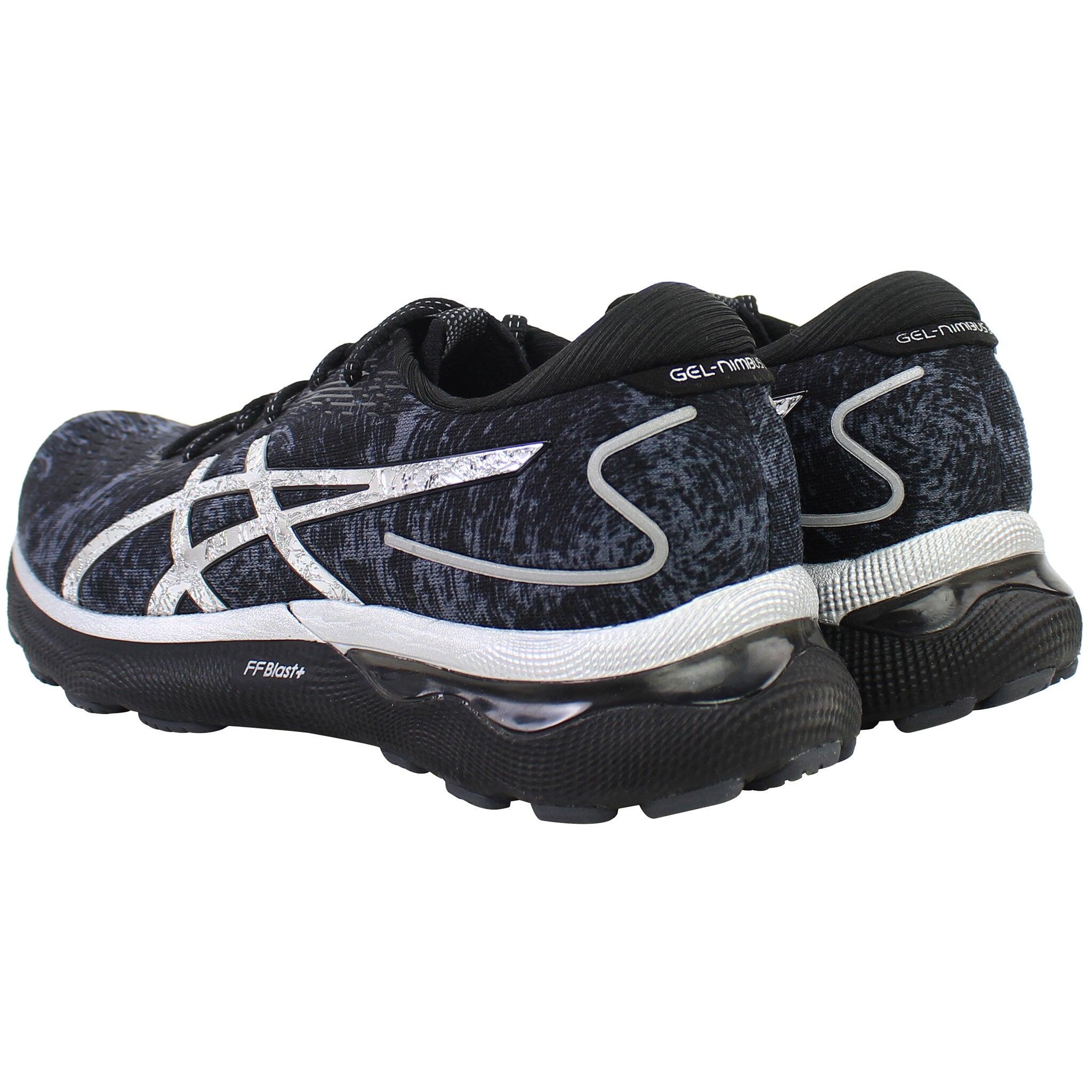 Asics Gel-Nimbus 24 Platinum Mens Black Running Shoes 4/5