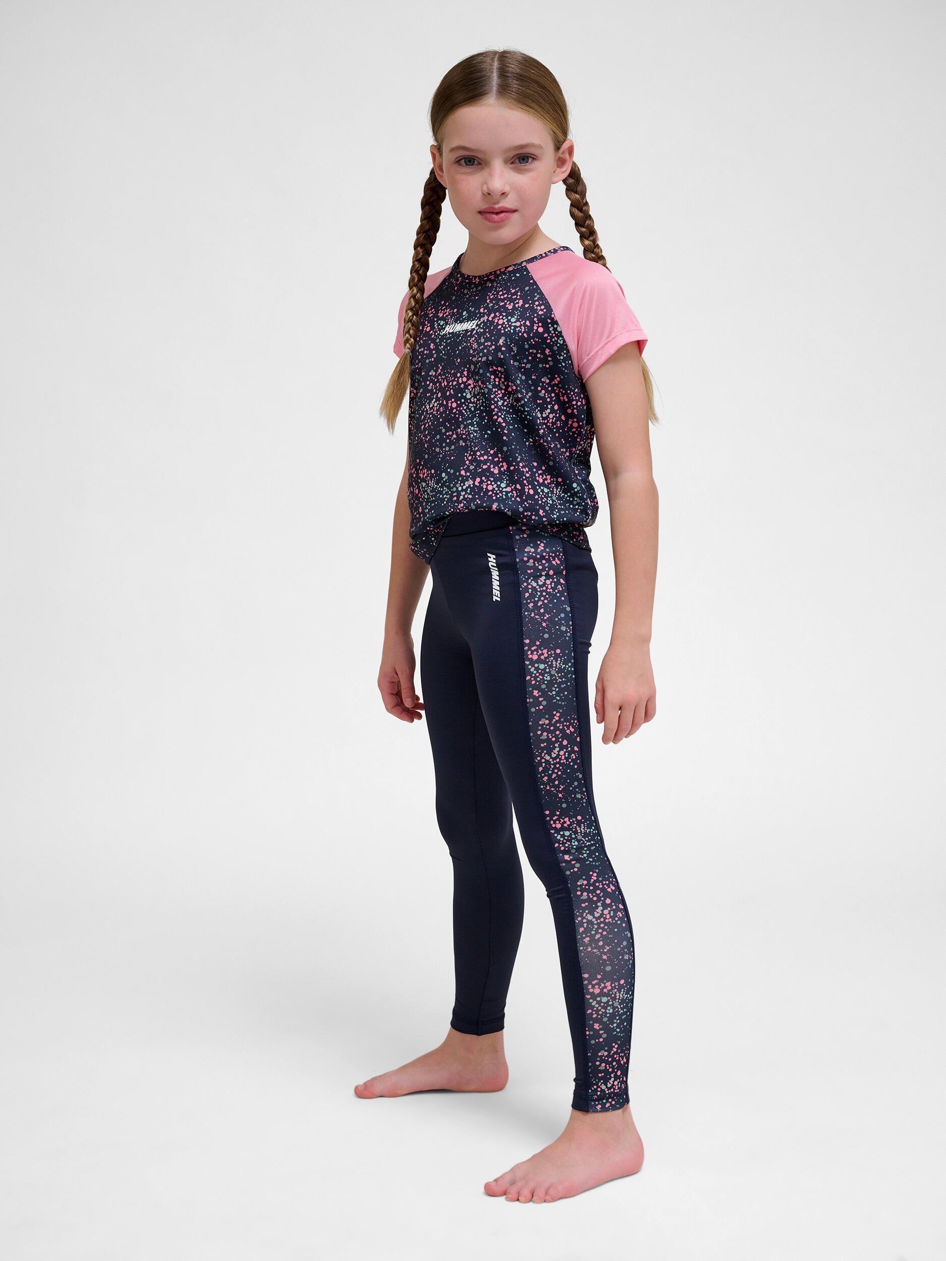 Verstellbare Taille Leggings Hmlsanne Gymnastik Mädchen HUMMEL 3/7