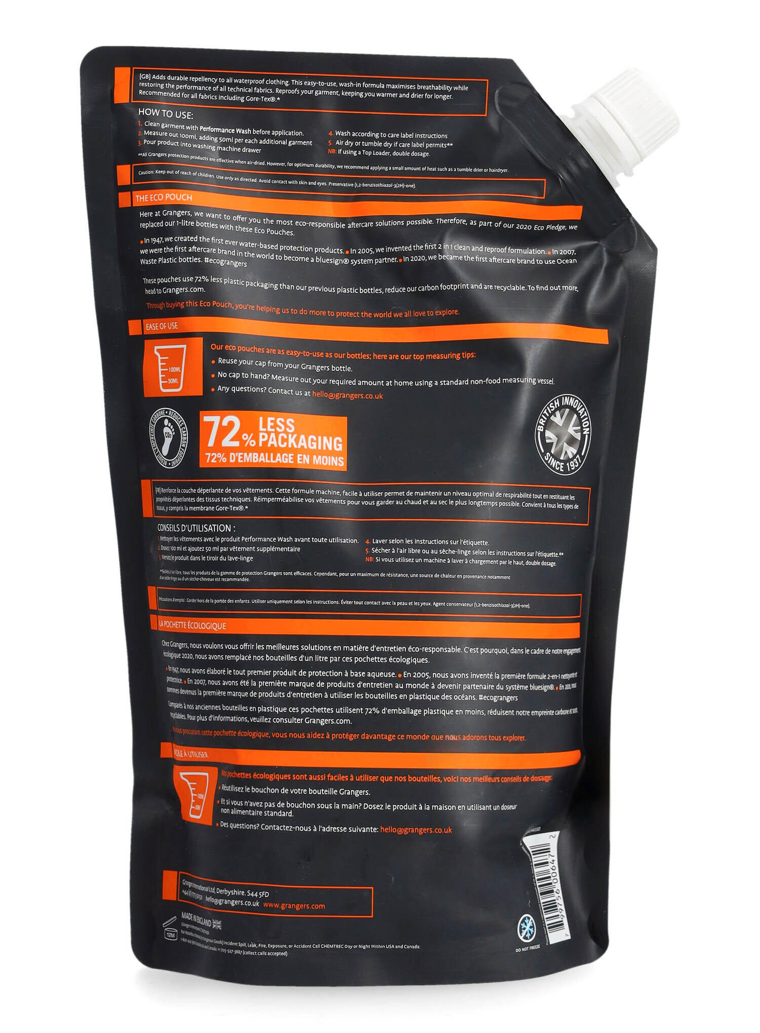 Impermeabilizzante Per Tessuti Granger's Clothing Repel 1000Ml 2/3