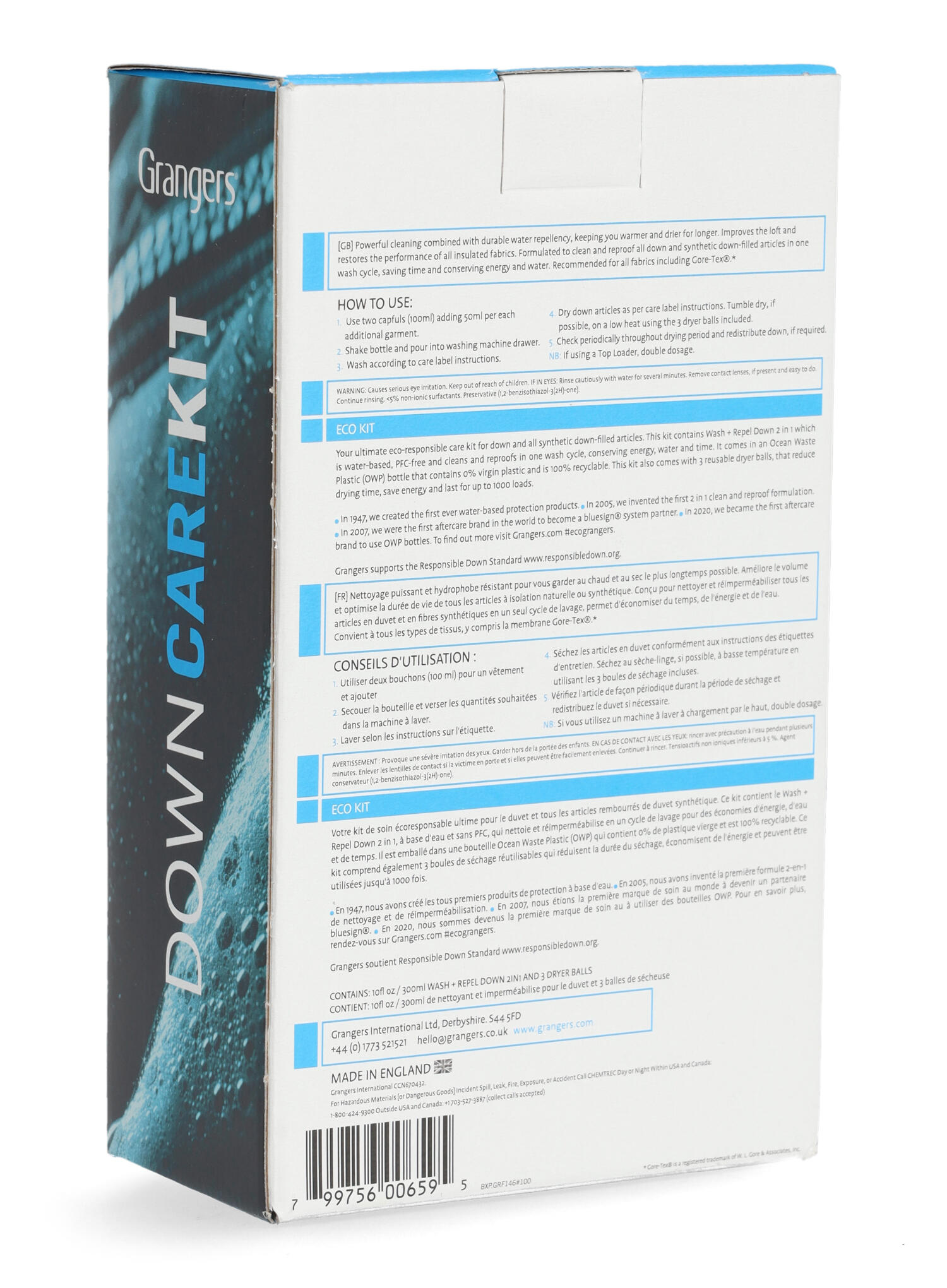 Pflegeset für Daunenbekleidung und Ausrüstung Down Care Kit 300ml 6/7