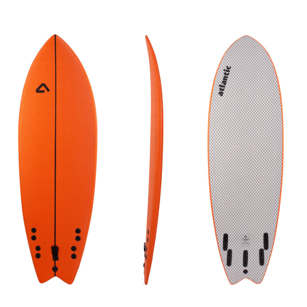 ATLANTIC BOARDS Surfbrett Softboard - Whale - Crocodile Skin + Soft IXPE - 5'7"x21.5"x2.75"- 50L