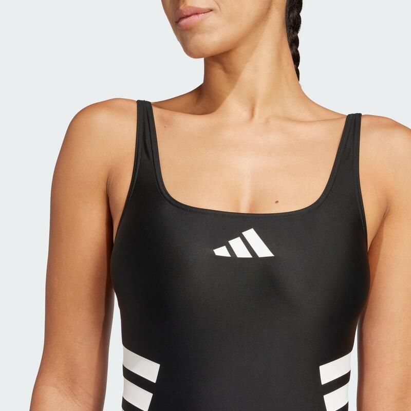 Costum de baie cu spate în U și 3 dungi