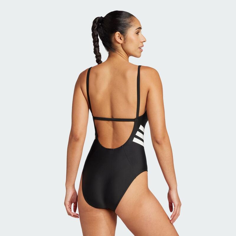 Costum de baie cu spate în U și 3 dungi