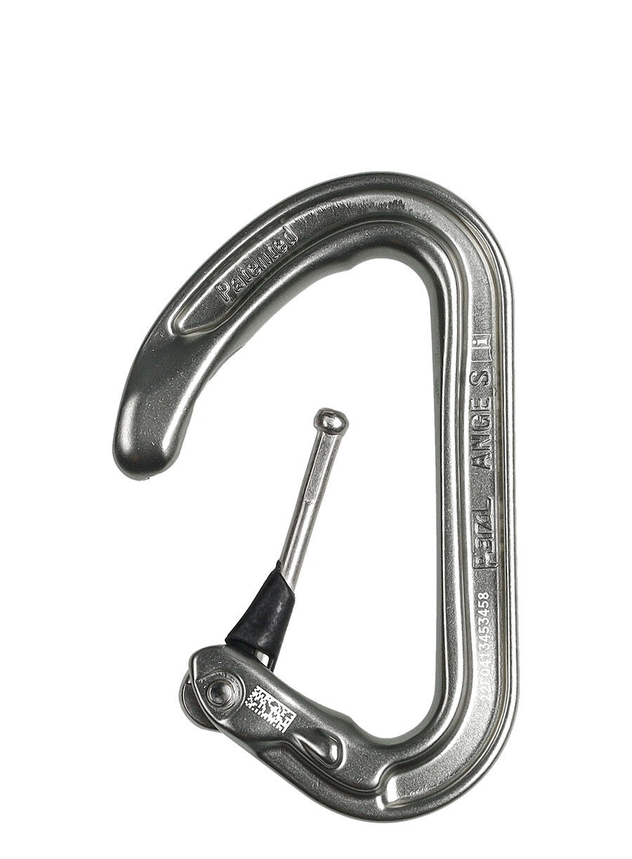 Carabiner Petzl Ange S Grey Aluminium 28 g Keylock 5/7