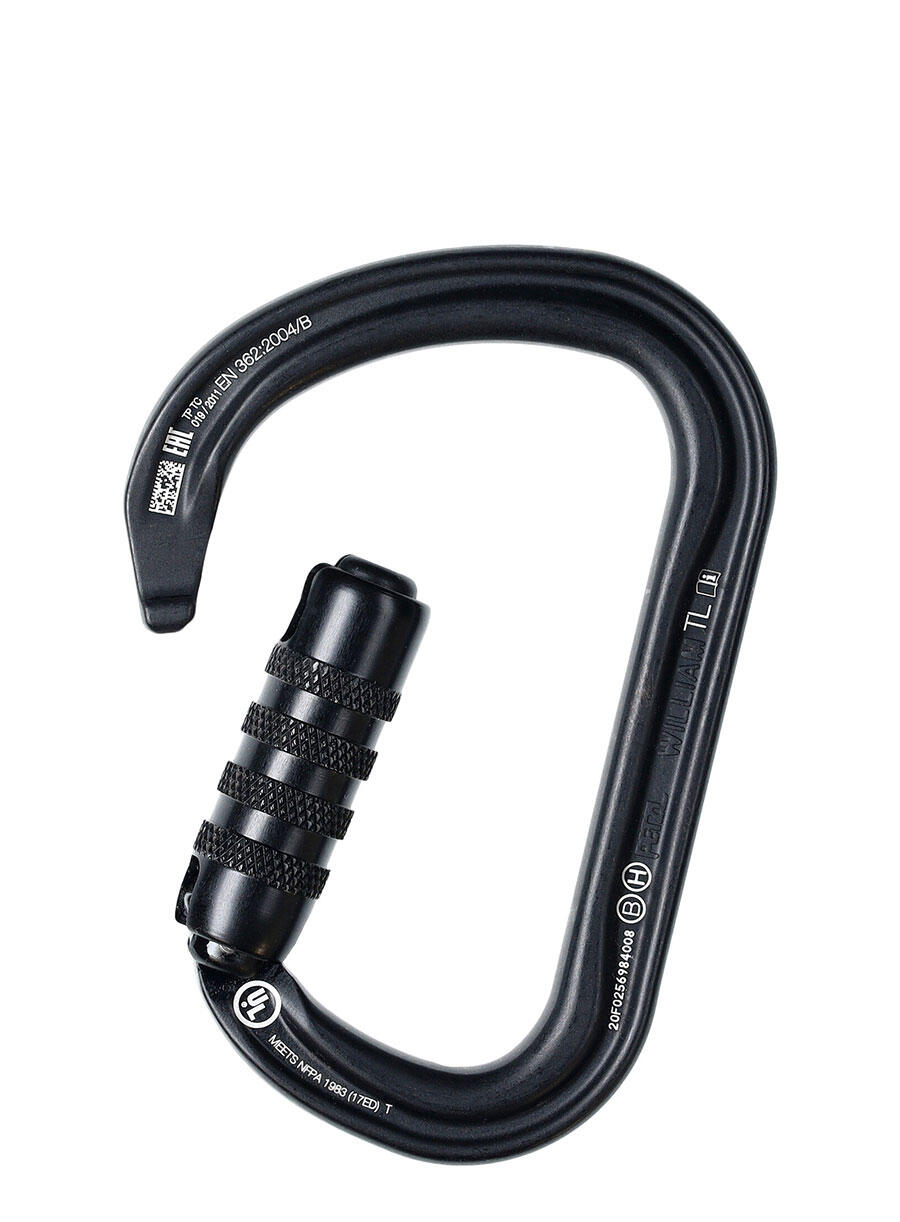 Mousqueton Petzl William Triact Lock - Noir Connecteur de Travail en Hauteur 4/4