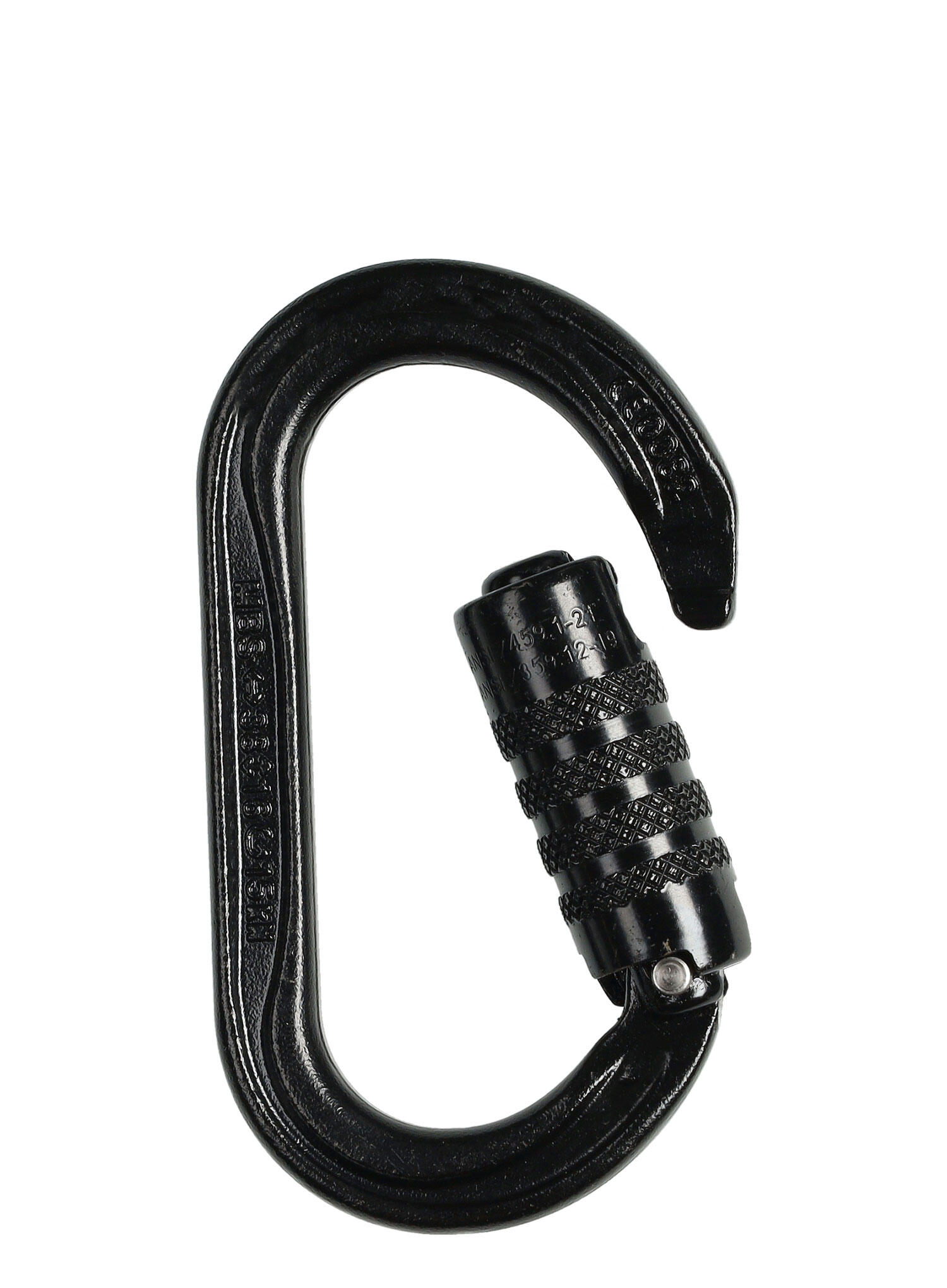 Mousqueton ovale Petzl Oxan Triact-Lock acier noir 38 kN ouverture 20 mm 2/6