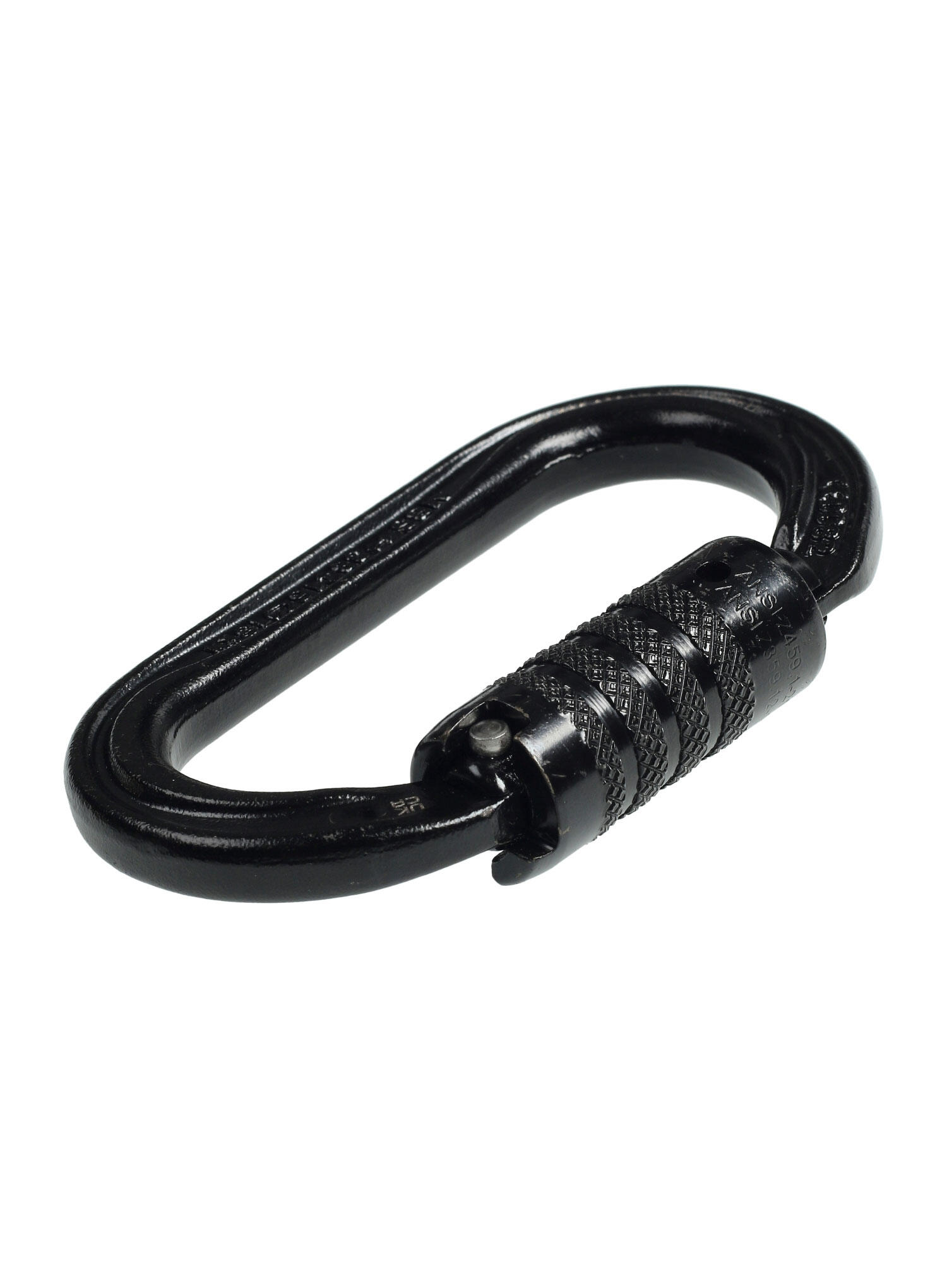 Mousqueton ovale Petzl Oxan Triact-Lock acier noir 38 kN ouverture 20 mm 5/6