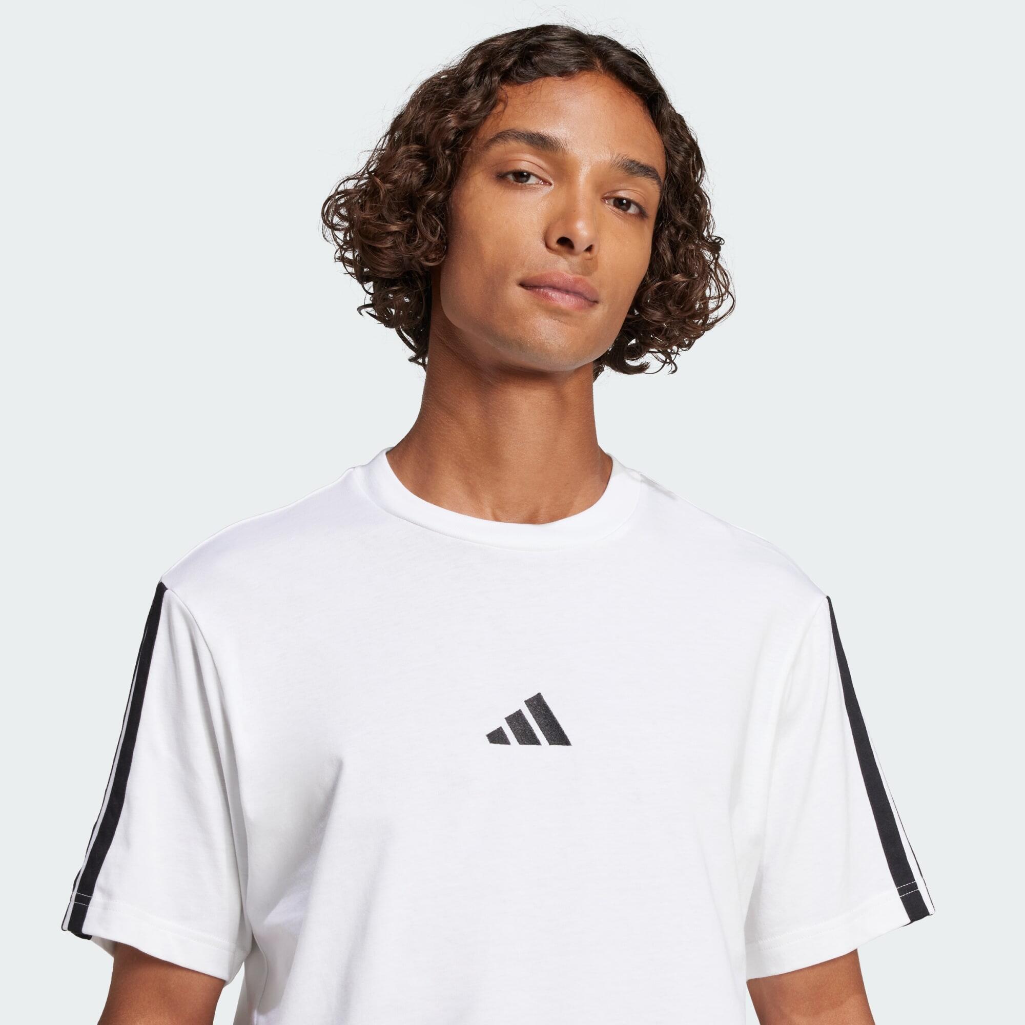 Essentials 3-Streifen Single Jersey T-Shirt 4/5