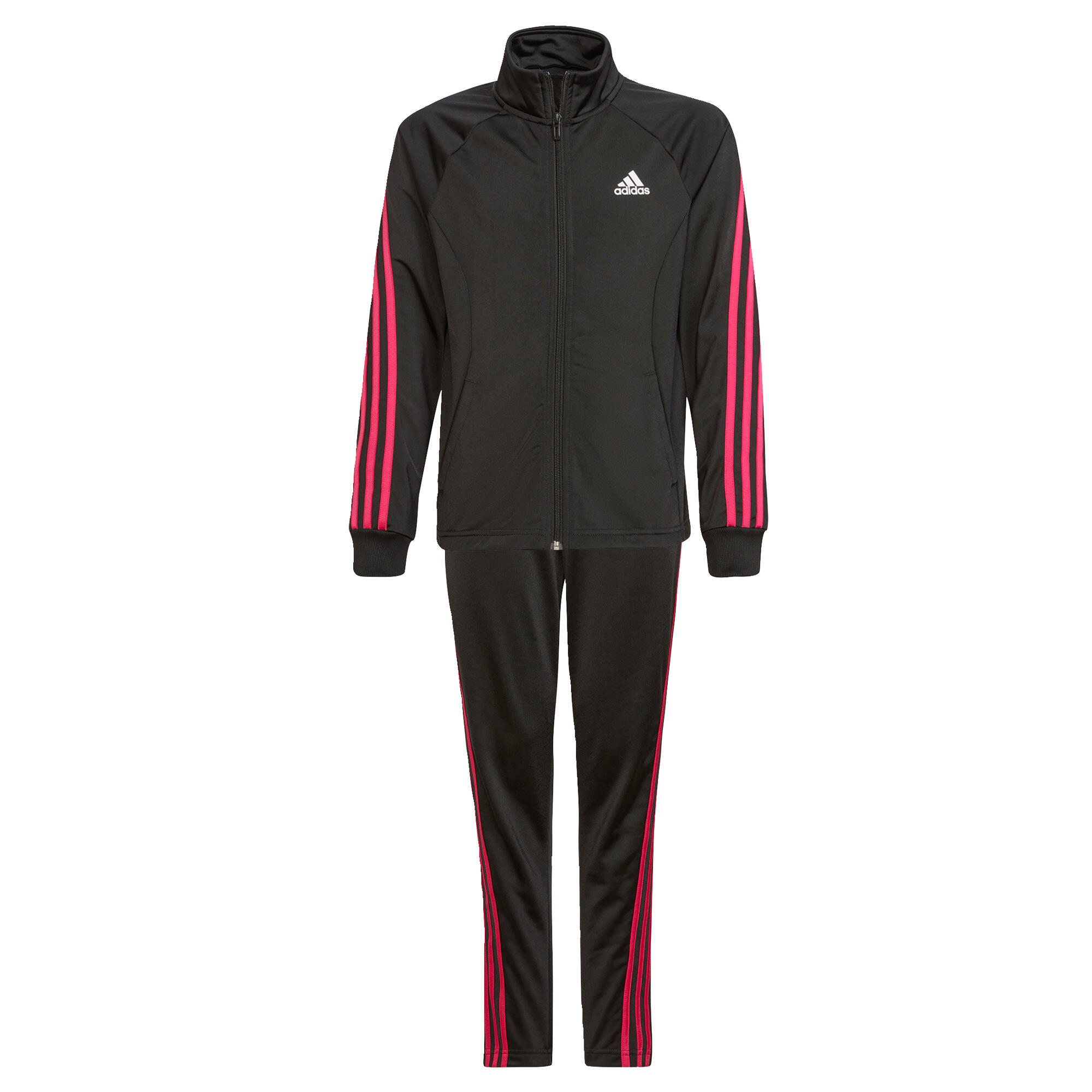 Adidas - Survêtement Team Polyester Regular 3-stripes - Survêtement - Marron|noir|rouge - 14 À 16 Ans - Decathlon