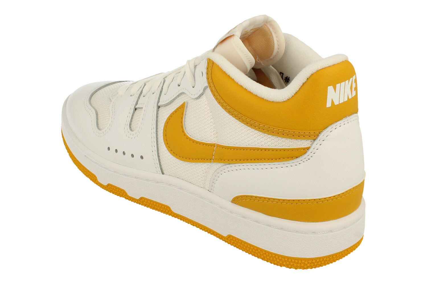 Zapatillas Deportivas de Cuero Attack para Hombre Blanco, Amarillo 2/5