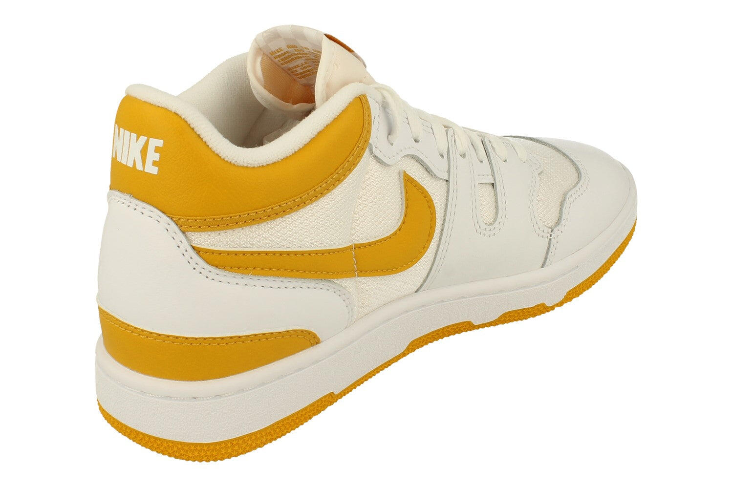 Zapatillas Deportivas de Cuero Attack para Hombre Blanco, Amarillo 3/5