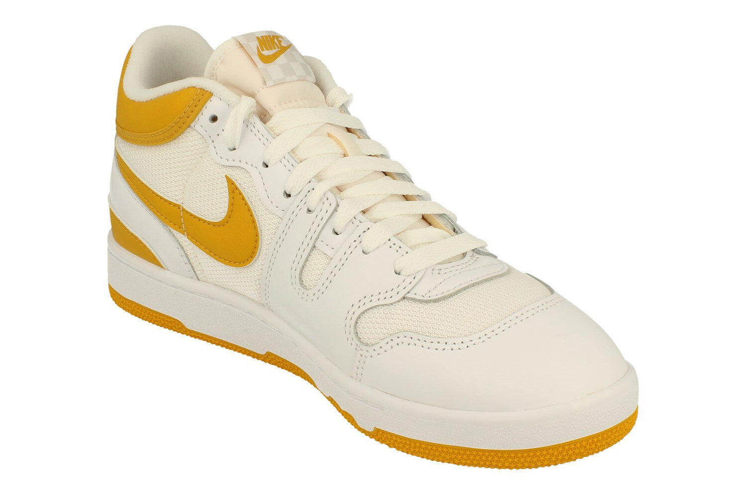 Zapatillas Deportivas de Cuero Attack para Hombre Blanco, Amarillo 4/5