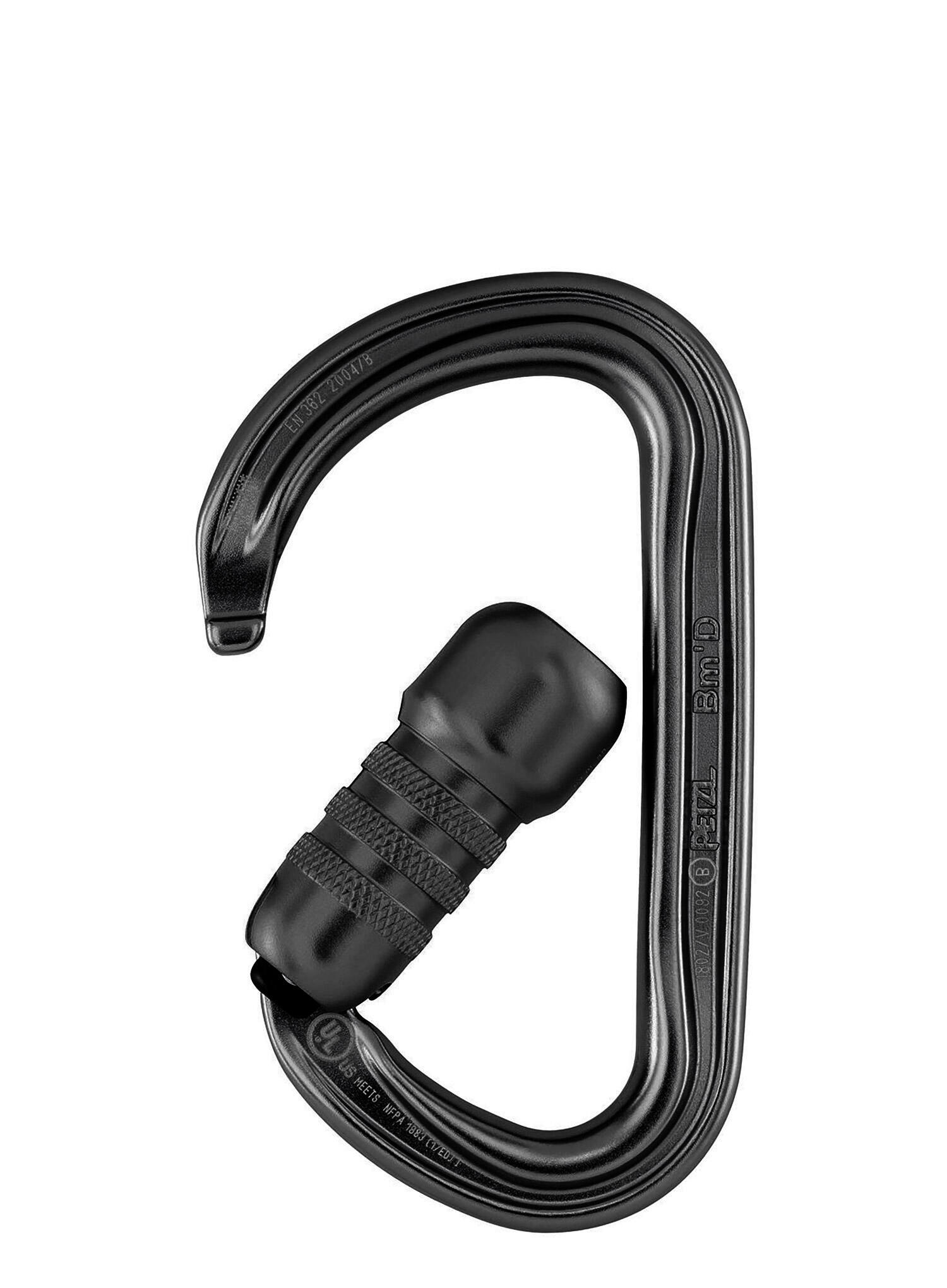 Mousqueton Petzl BM'D Triact-Lock aluminium noir asymétrique D 18 mm 32 kN 2/4