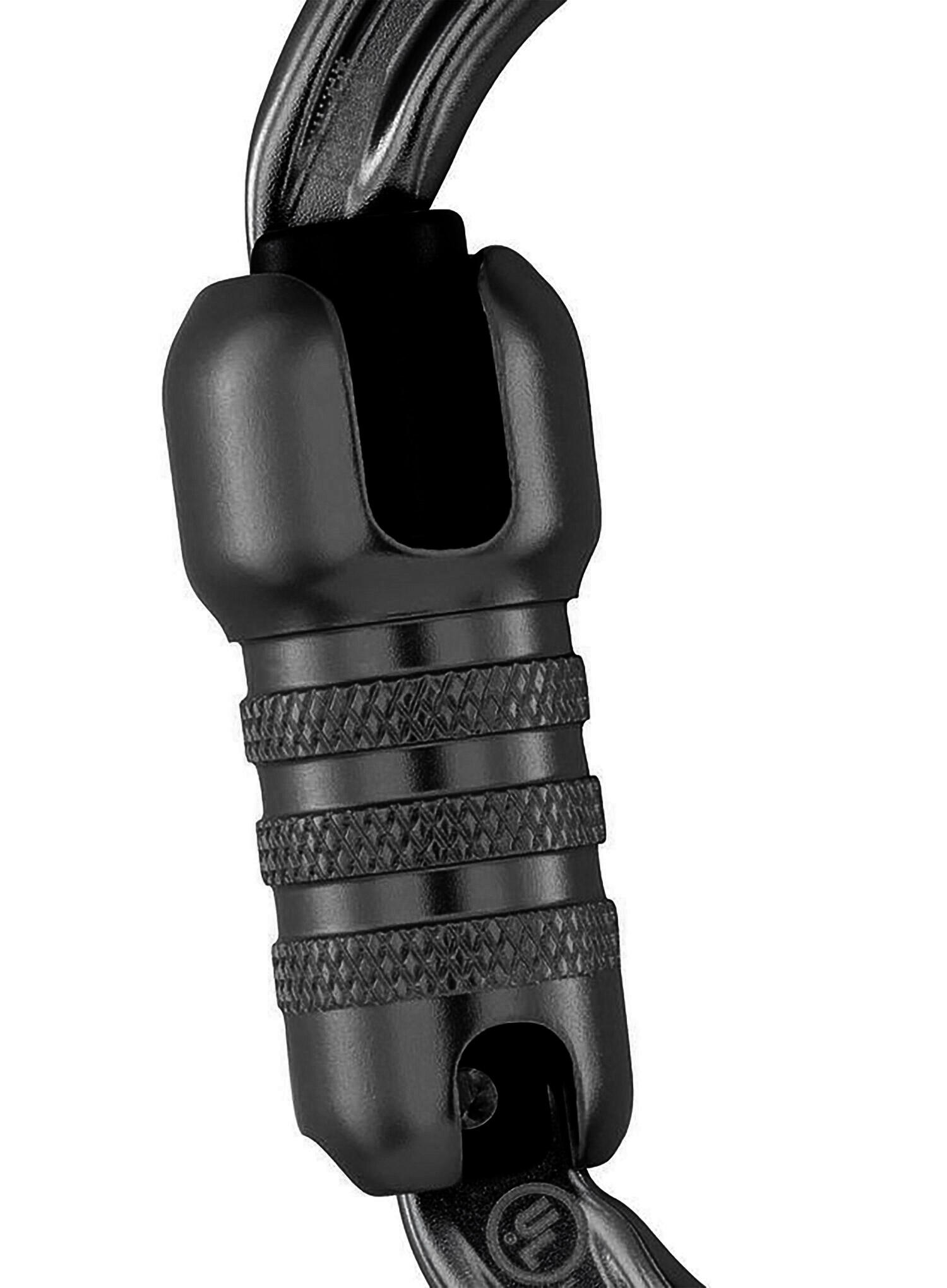 Mousqueton Petzl BM'D Triact-Lock aluminium noir asymétrique D 18 mm 32 kN 3/4