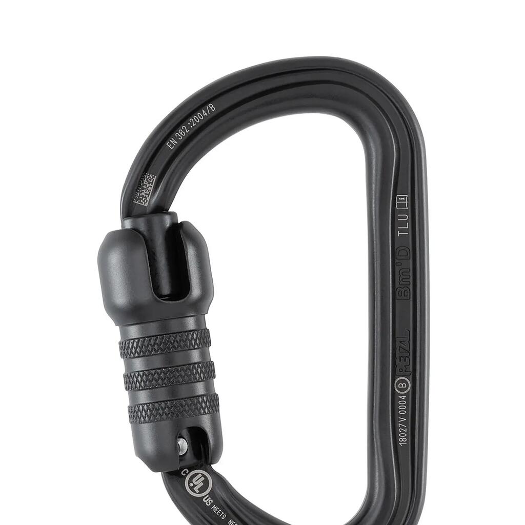 D Carabiner Petzl BM'D Triact-Lock Black Aluminium