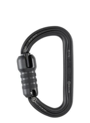 Mousqueton Petzl BM'D Triact-Lock aluminium noir asymétrique D 18 mm 32 kN