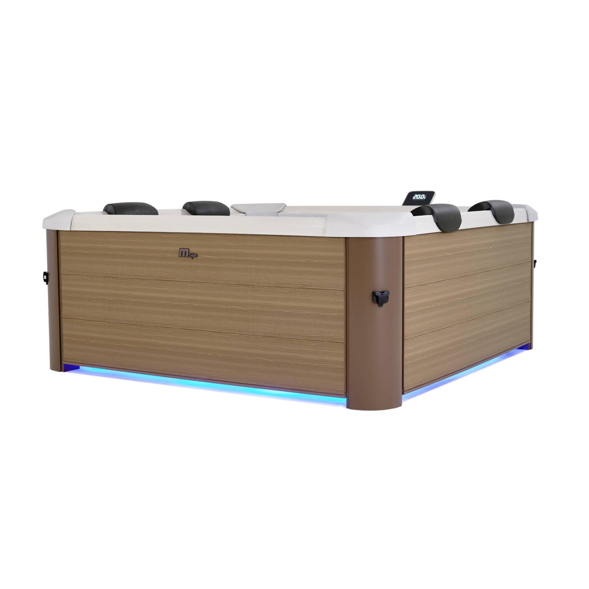 Spa rigide 6 places hydromassages, 4 coussins, beige | sweeek 3/5