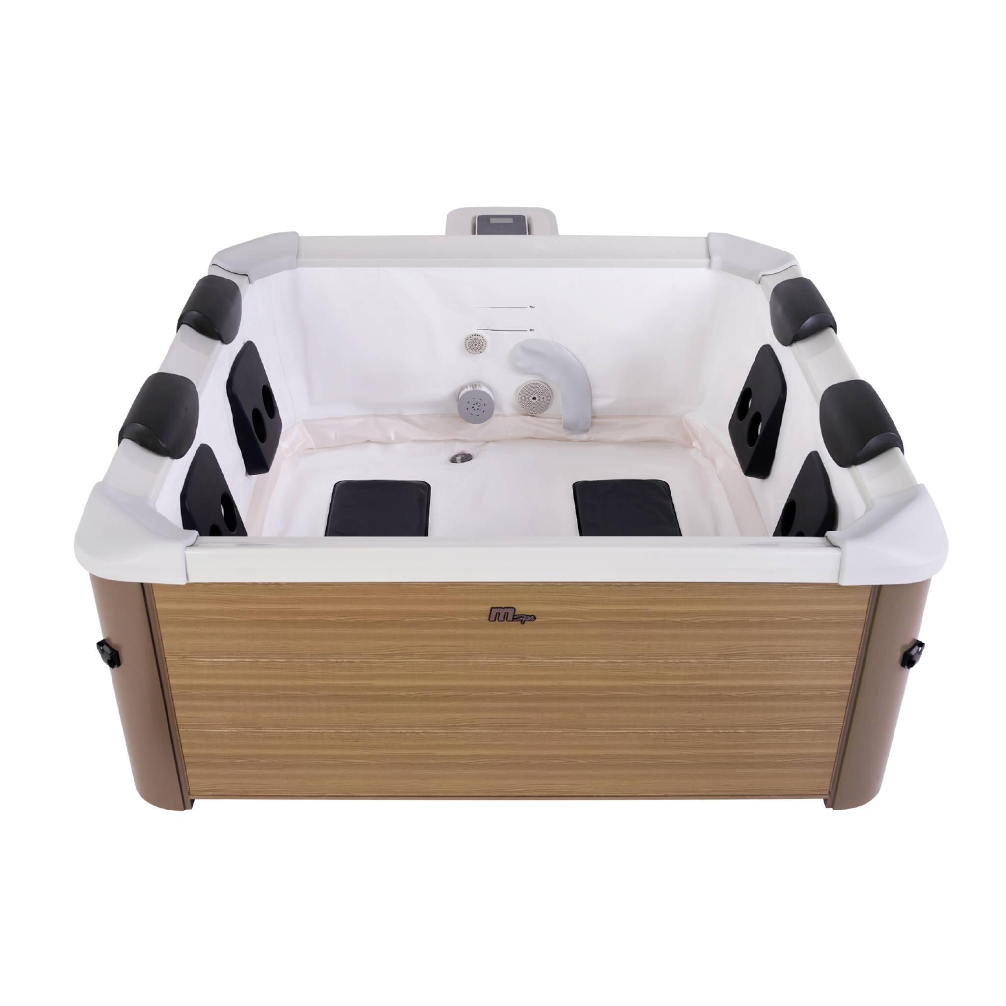 Spa rigide 6 places hydromassages, 4 coussins, beige | sweeek 5/5