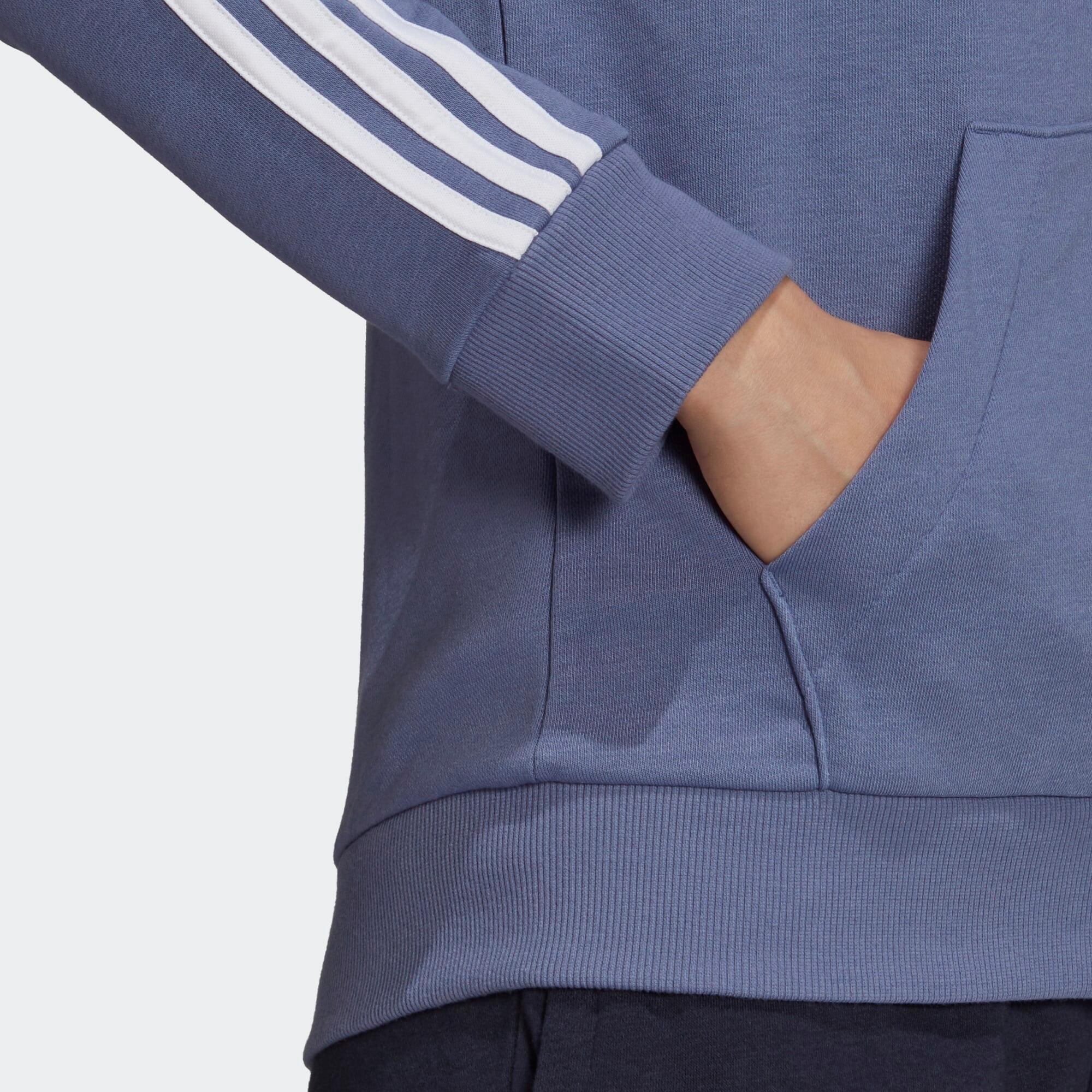 Felpa con cappuccio Essentials French Terry 3-Stripes Full-Zip 5/5