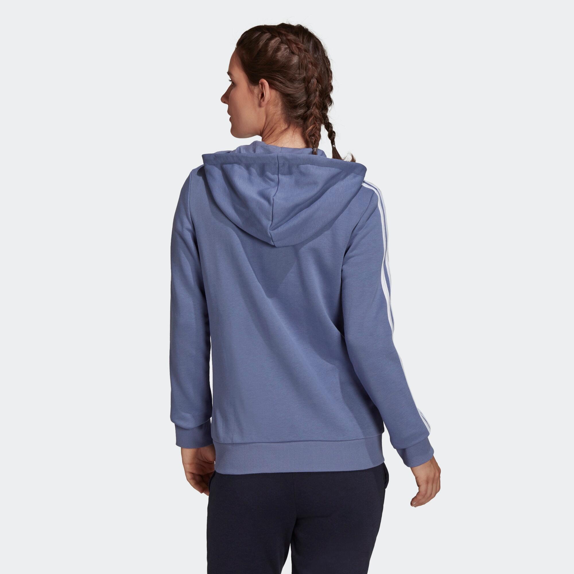 Felpa con cappuccio Essentials French Terry 3-Stripes Full-Zip 4/5