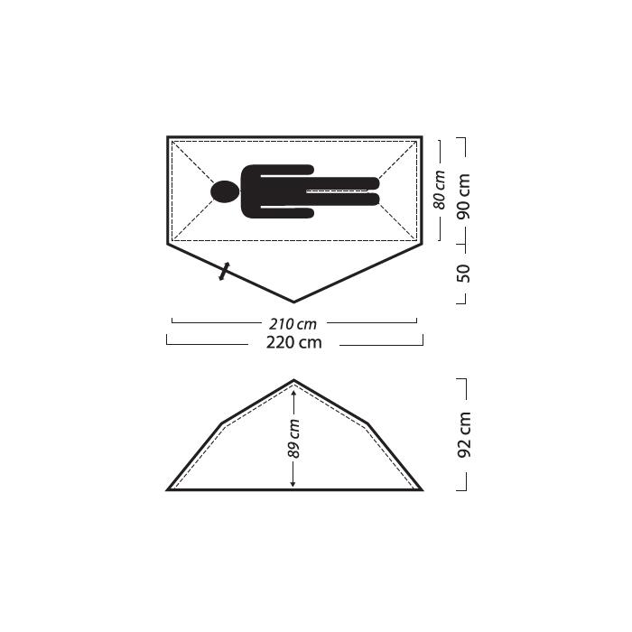 Tente de Camping Ultra Légère Pour 1 Personne Columbus Basalt1 7/7