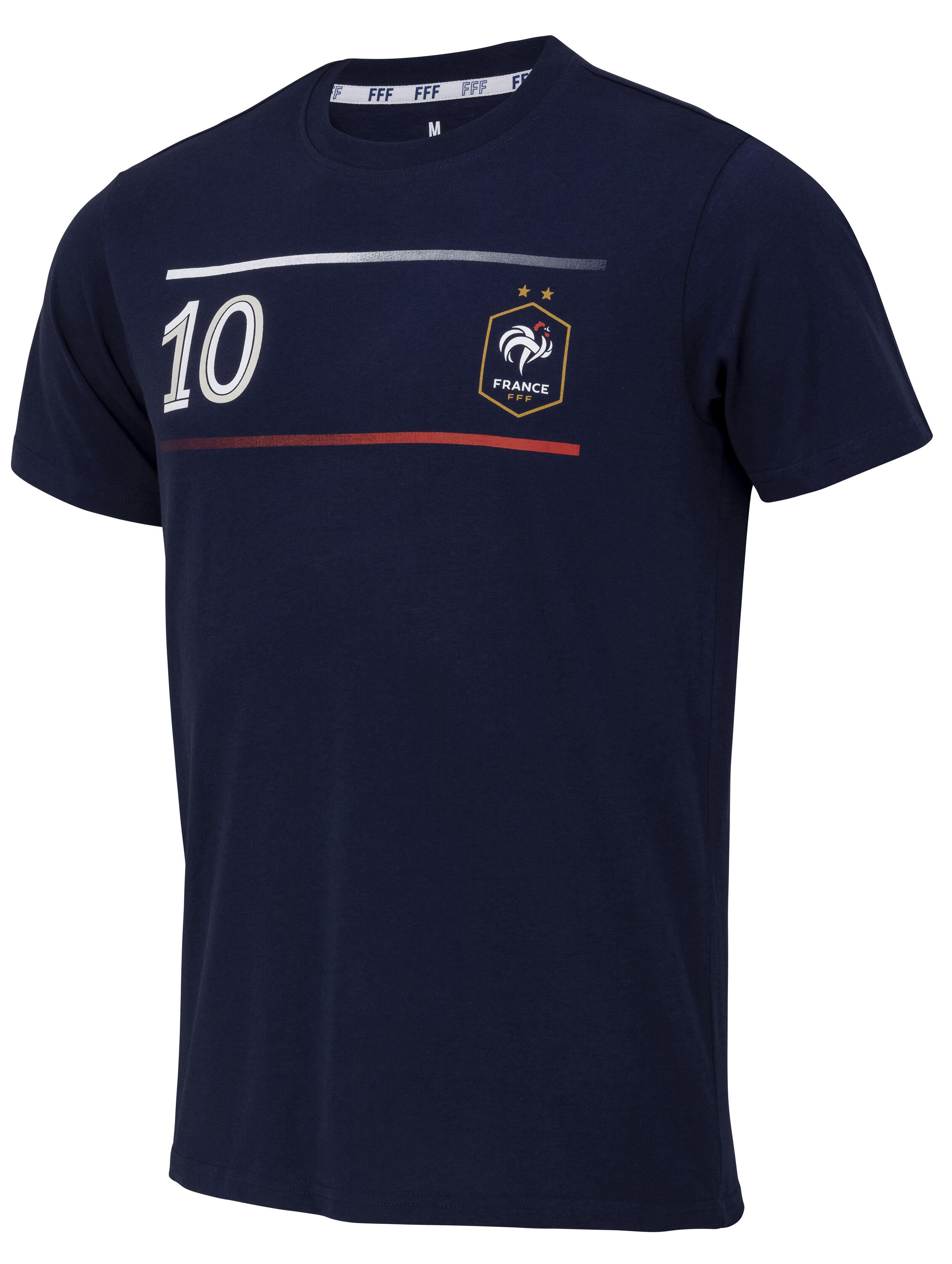 T-shirt FFF Kylian Mbappé – Collection Officielle Équipe De France – Coton – Tailles S à XXL Et Enfant 4-14 Ans
