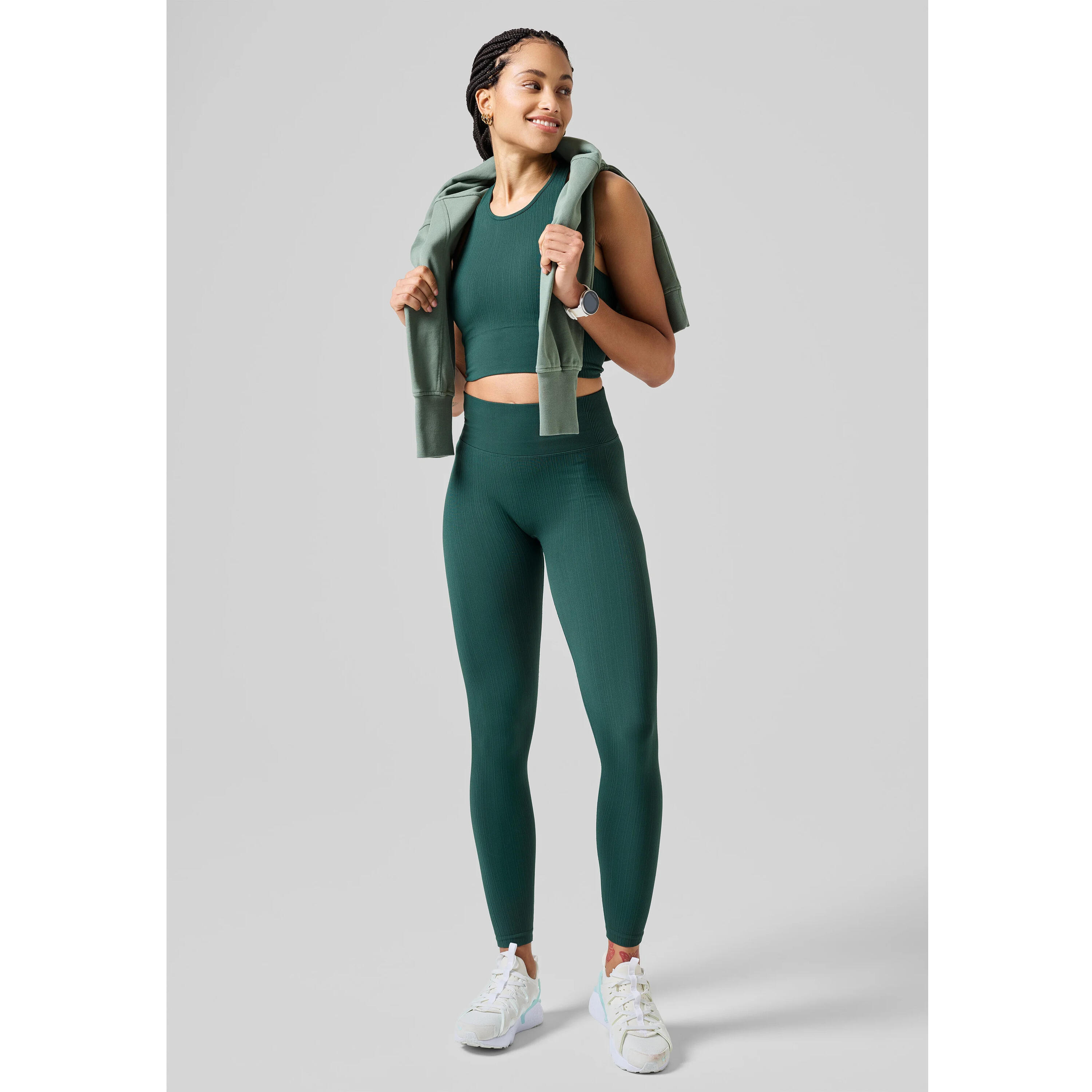 Damskie legginsy bezszwowe z wysokim stanem Casall Multi Rib