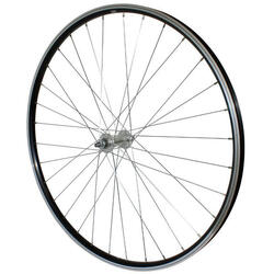 Roue de vélo VTC avant aluminium double paroi moyeu aluminium axe plein P2R