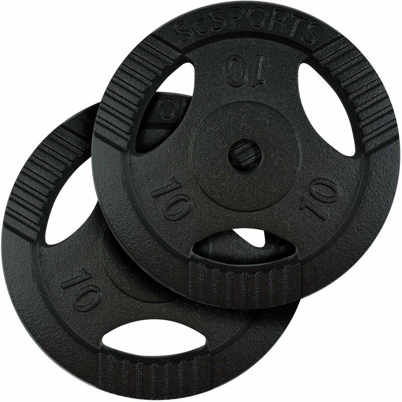 Set de placi de greutate 20 KG (2x 10) 30 si 31mm fonta cu grip negru