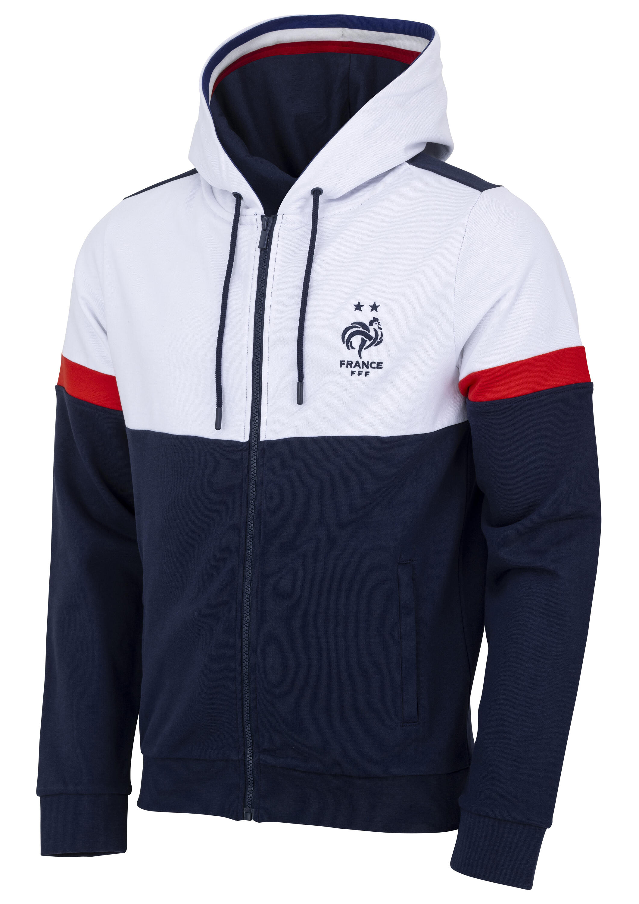 Sweat zippé capuche FFF - Collection officielle Equipe de France de Football 1/2