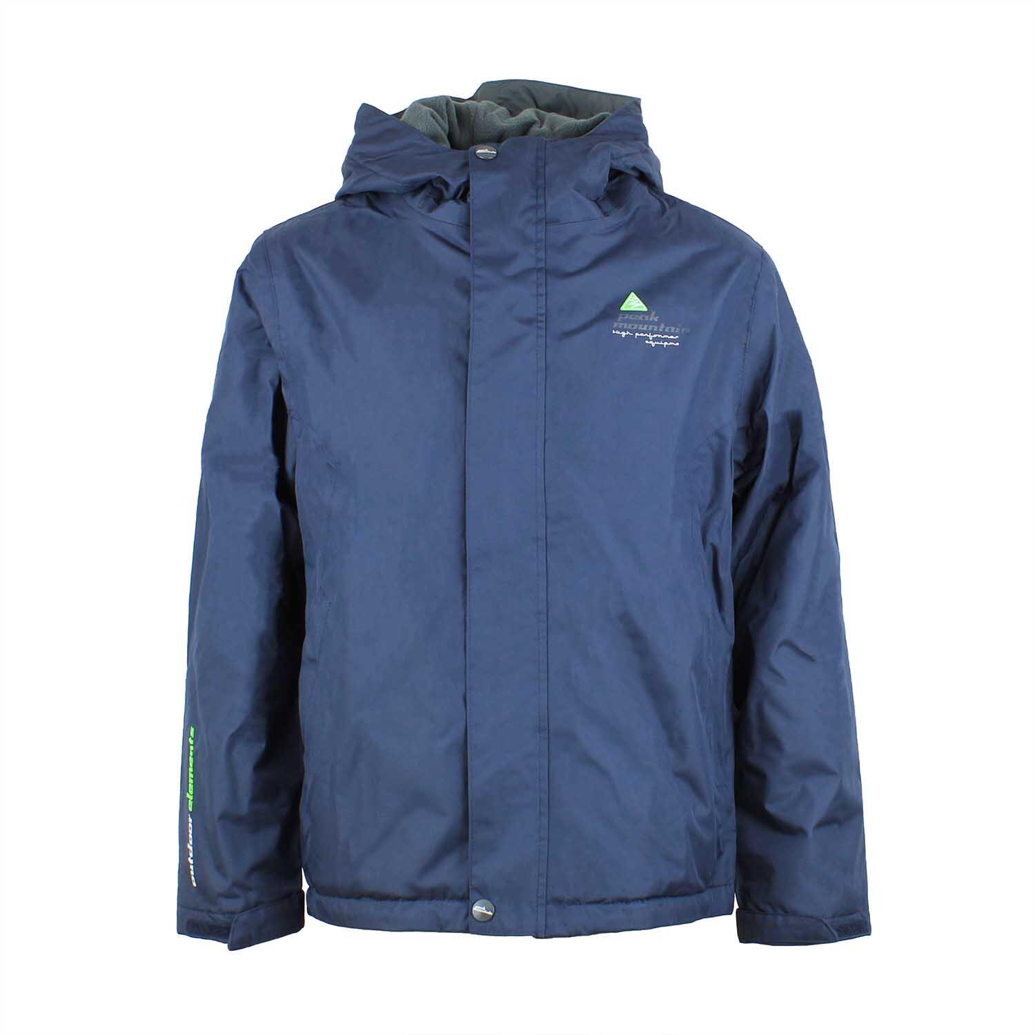 Peak Mountain - Veste De Ski Double Polaire Enfant Peak Mountain Ecajik - Coupe Vent - Bleu|gris - Decathlon