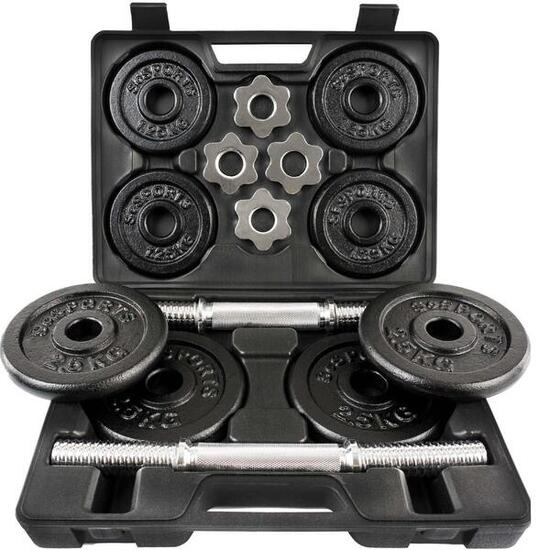 Haltères courts 20kg avec mallette