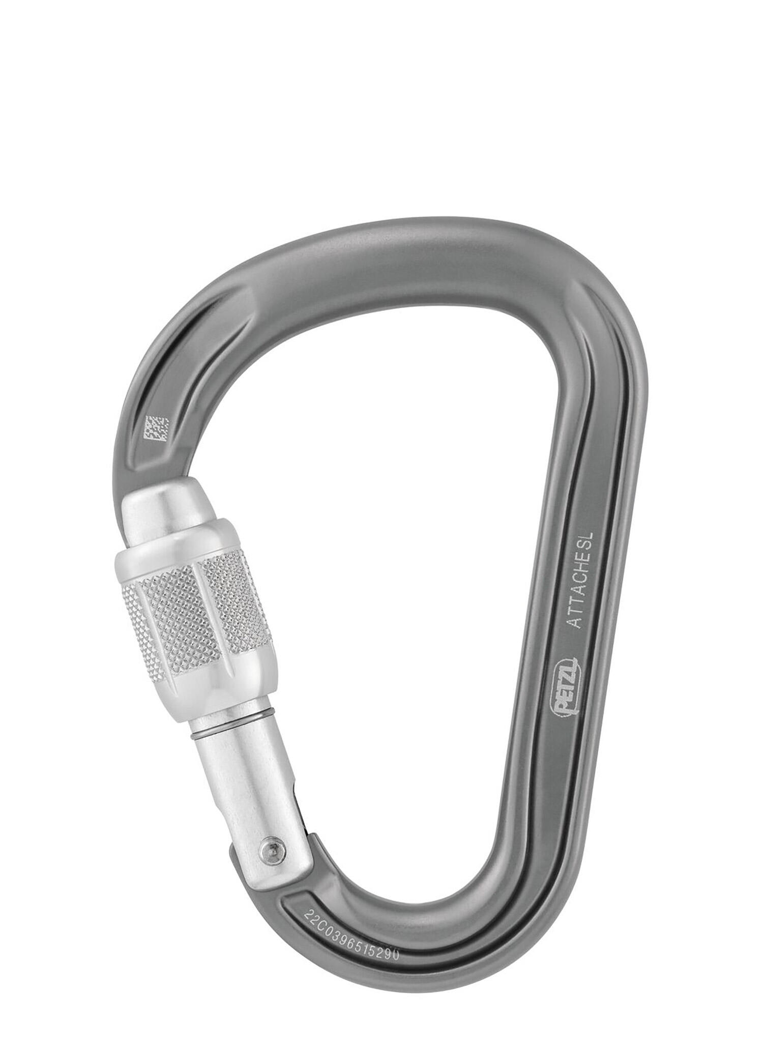 Mousqueton Petzl ATTACHE Screw-Lock aluminium gris 58 g forme poire Keylock 2/2