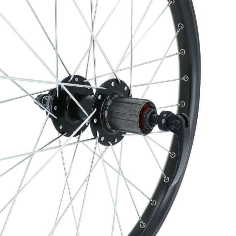 Roue de vélo VTT arrière disc aluminium double paroi moyeueu disc 6 trous casset 4/4