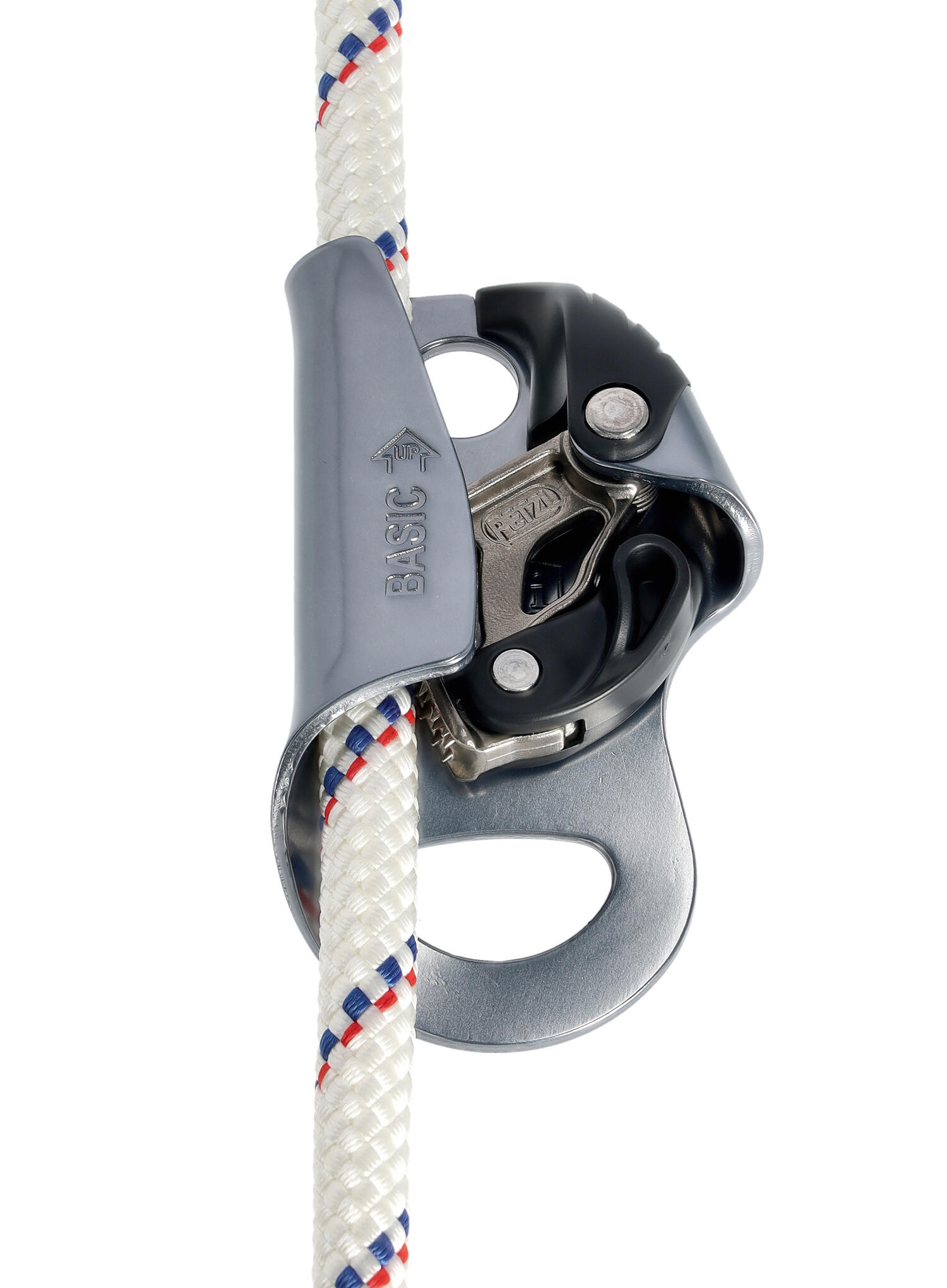 Bloqueur PETZL Basic compact 85 g acier pour cordes 8-11 mm et mouflage 3/7