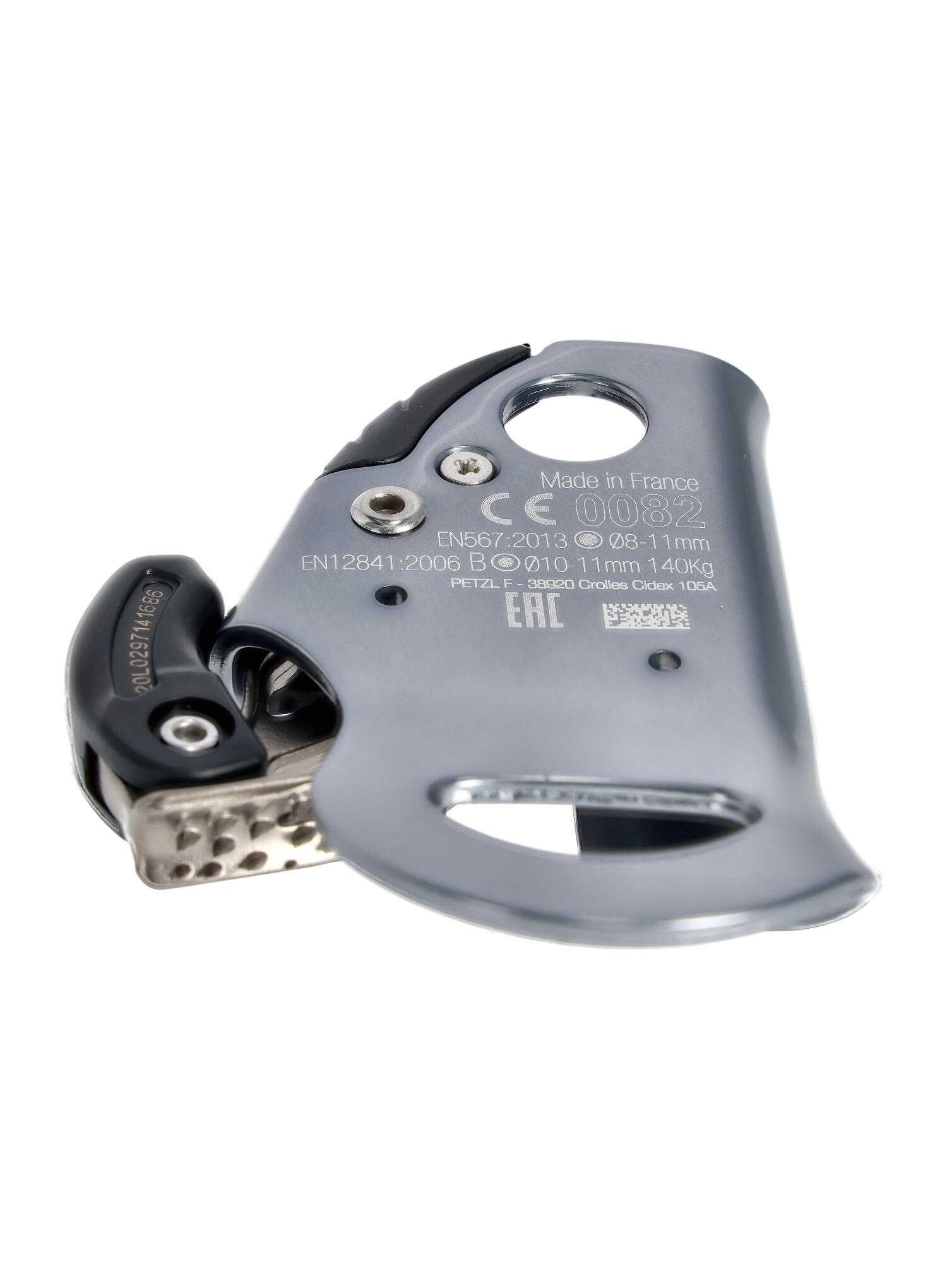 Bloqueur PETZL Basic compact 85 g acier pour cordes 8-11 mm et mouflage 6/7