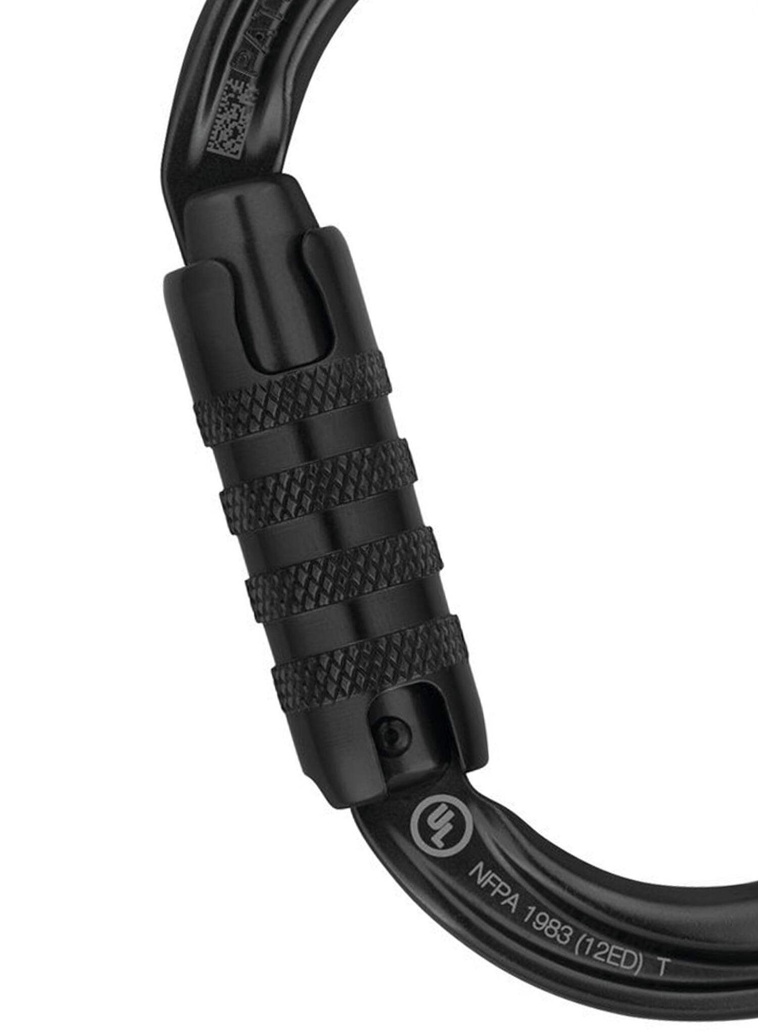 Mousqueton Petzl AmD Twist Lock noir aluminium profil H 75g ouverture 25 mm 2/2