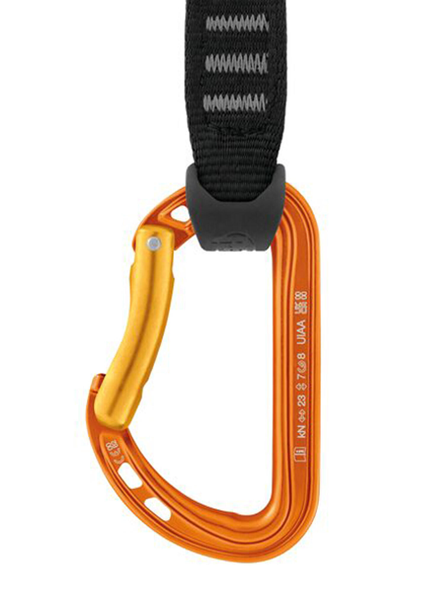 Dégaines Petzl Spirit Express 11 cm – mousquetons alu Keylock et sangle PA 3/3
