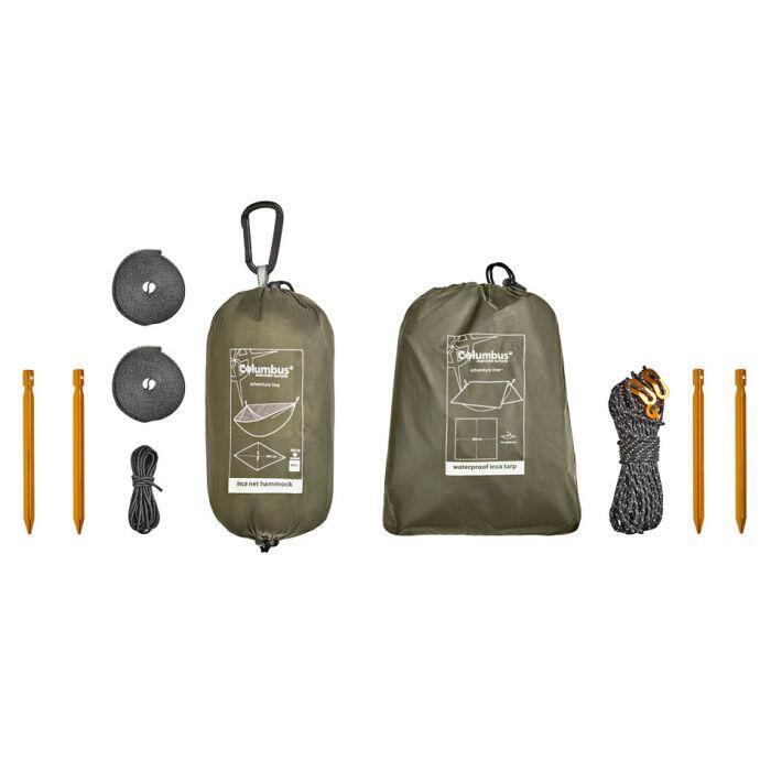 Hamac De Voyage Castaway 2 Places Kaki/olive – Neuf, En Nylon, Pour Le Camping