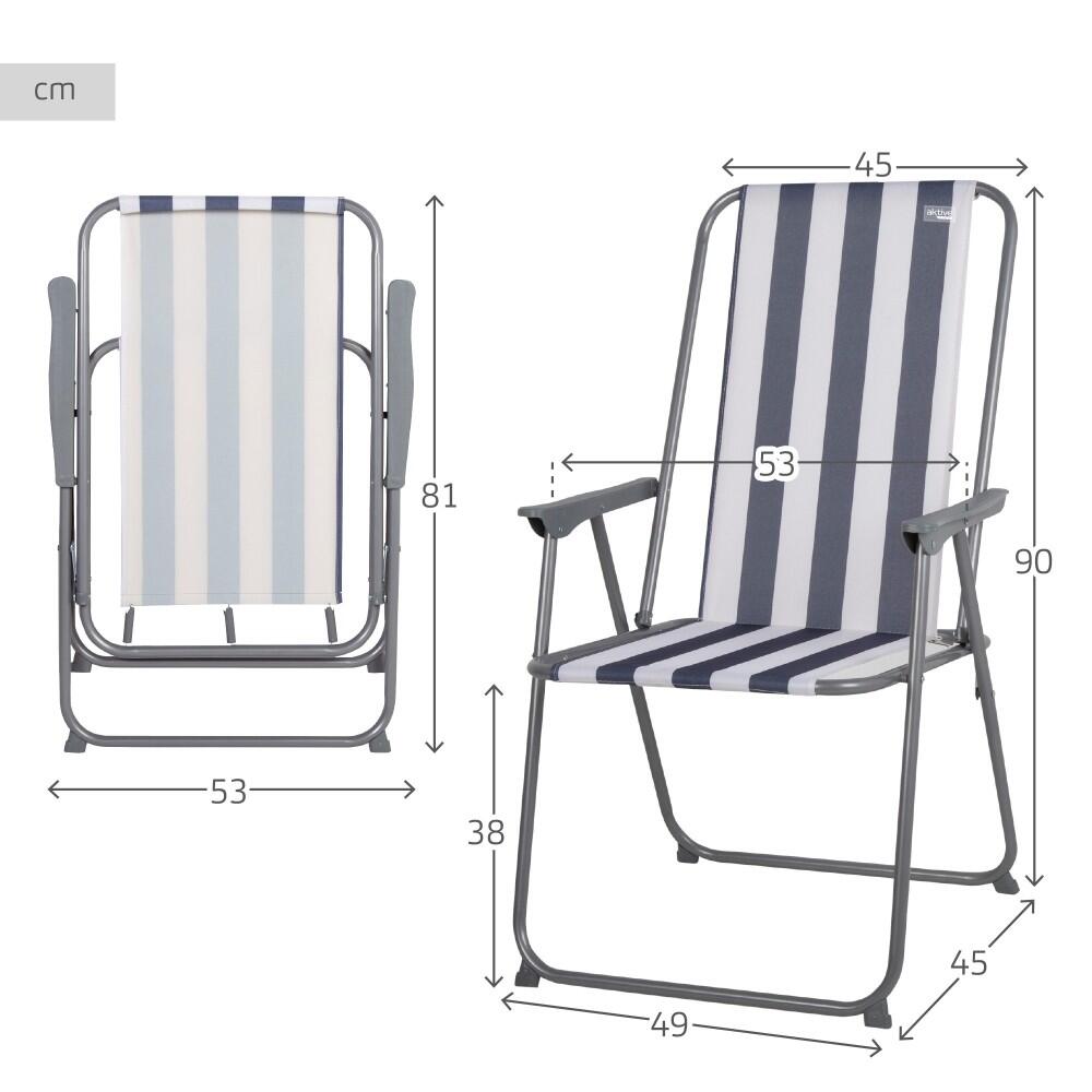 Aktive Silla plegable camping antivuelco marinera 4/7