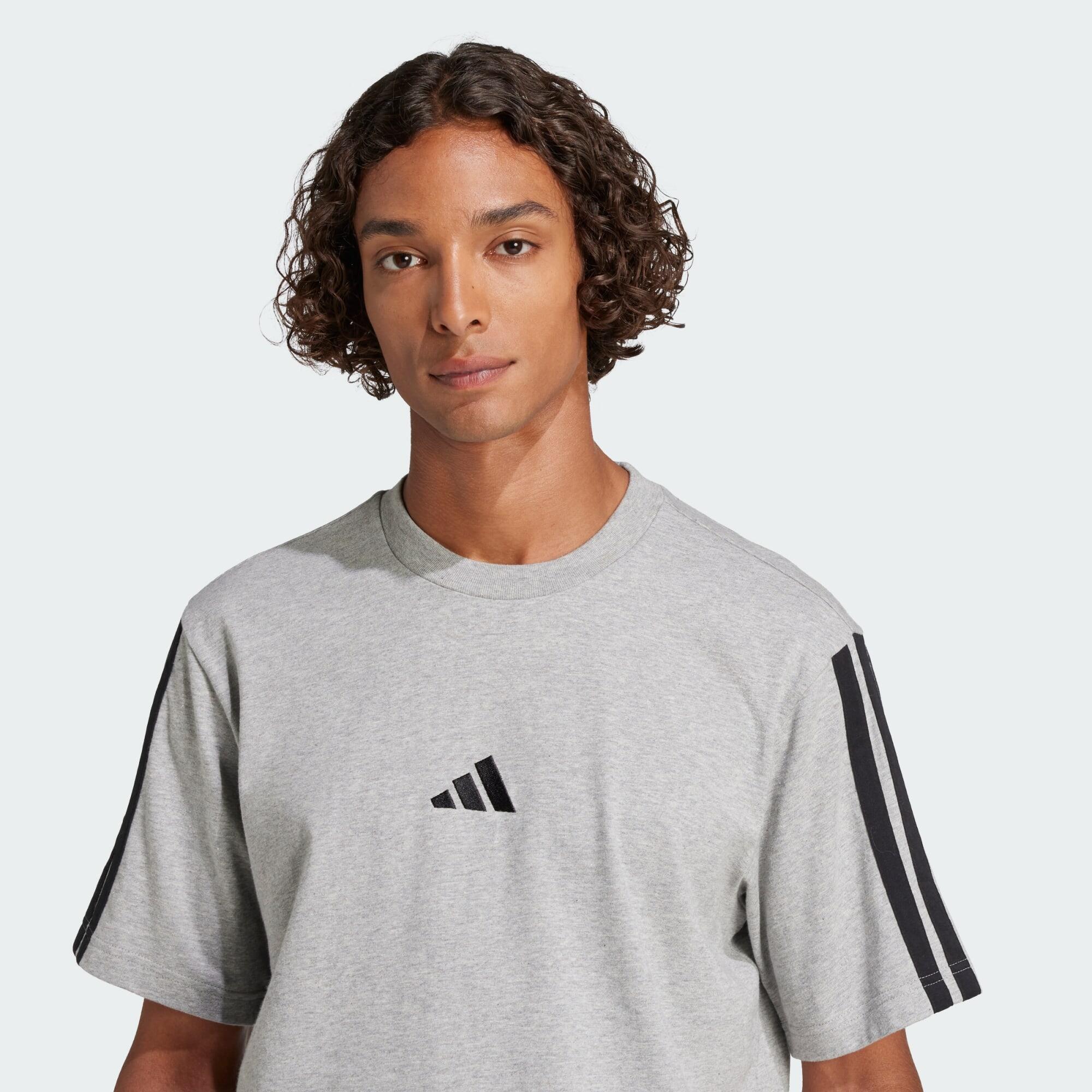 Essentials 3-Streifen Single Jersey T-Shirt 4/5