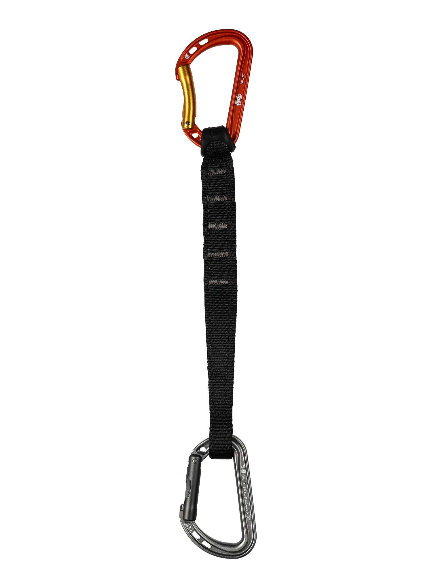 Dégaine PETZL Spirit Express 25 cm légère ergonomique mousquetons SPIRIT Keylock 2/6
