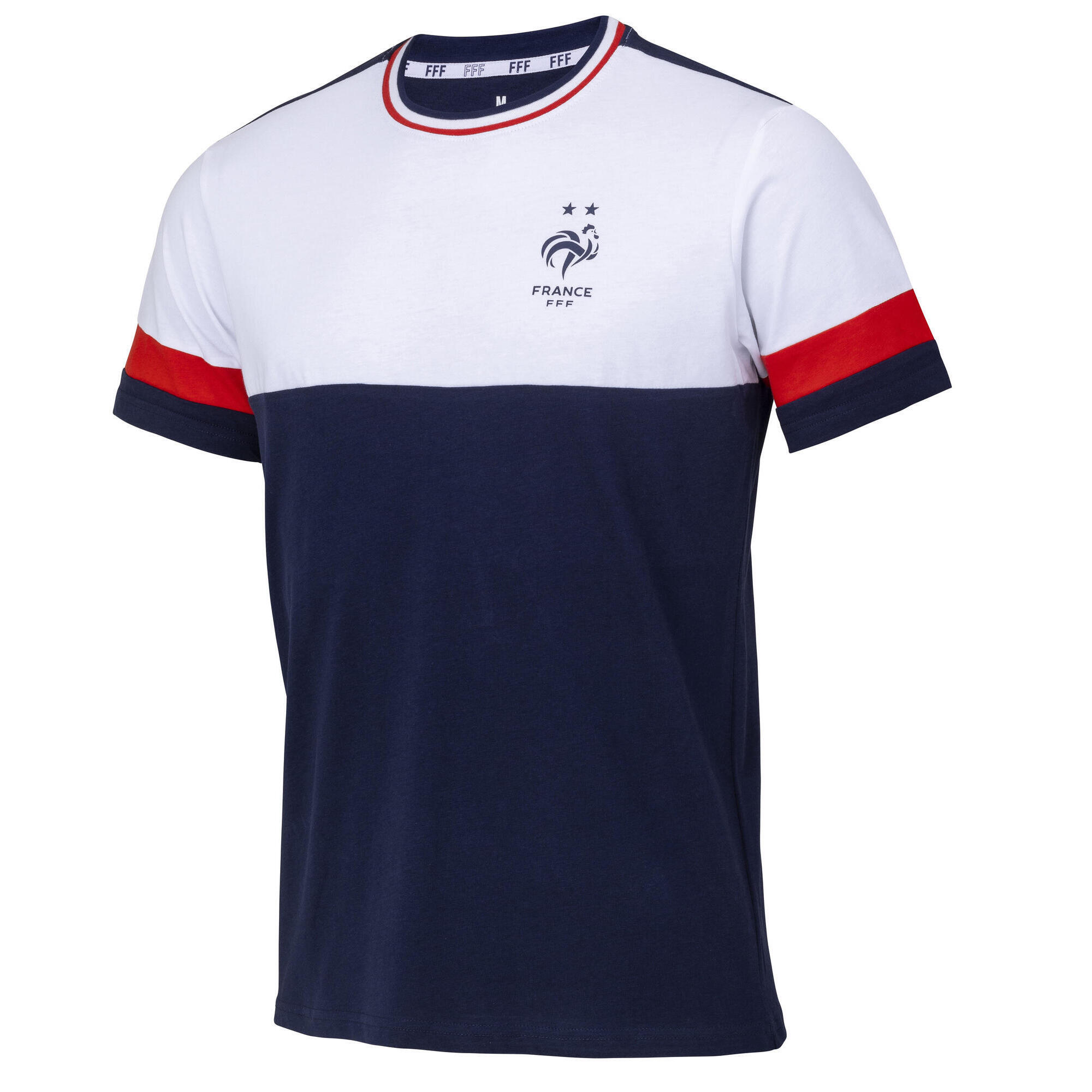 Fff - T-shirt Fff - Collection Officielle Equipe De France De Football - T-shirt Manches Courtes - Bleu - 44 L - Decathlon