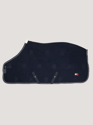 Tommy hilfiger equestrian oxford fleece deken blauw -