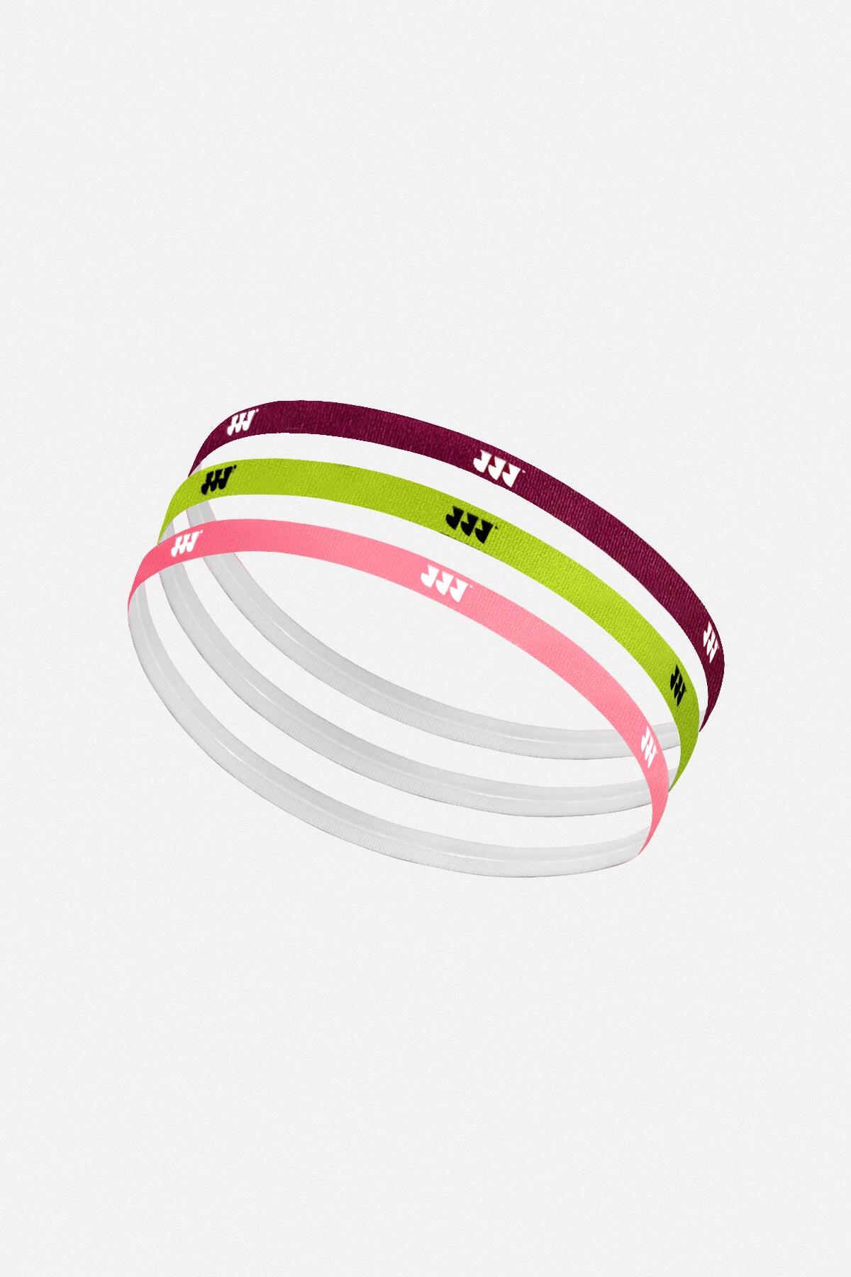 BALLING Headbands 3 Pack Pink/Green/Bugandary