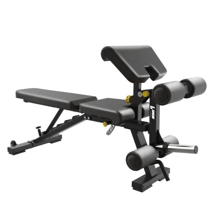 Banco Ajustable BS100 FIDBench con Accesorios de Bíceps y Piernas 3/8